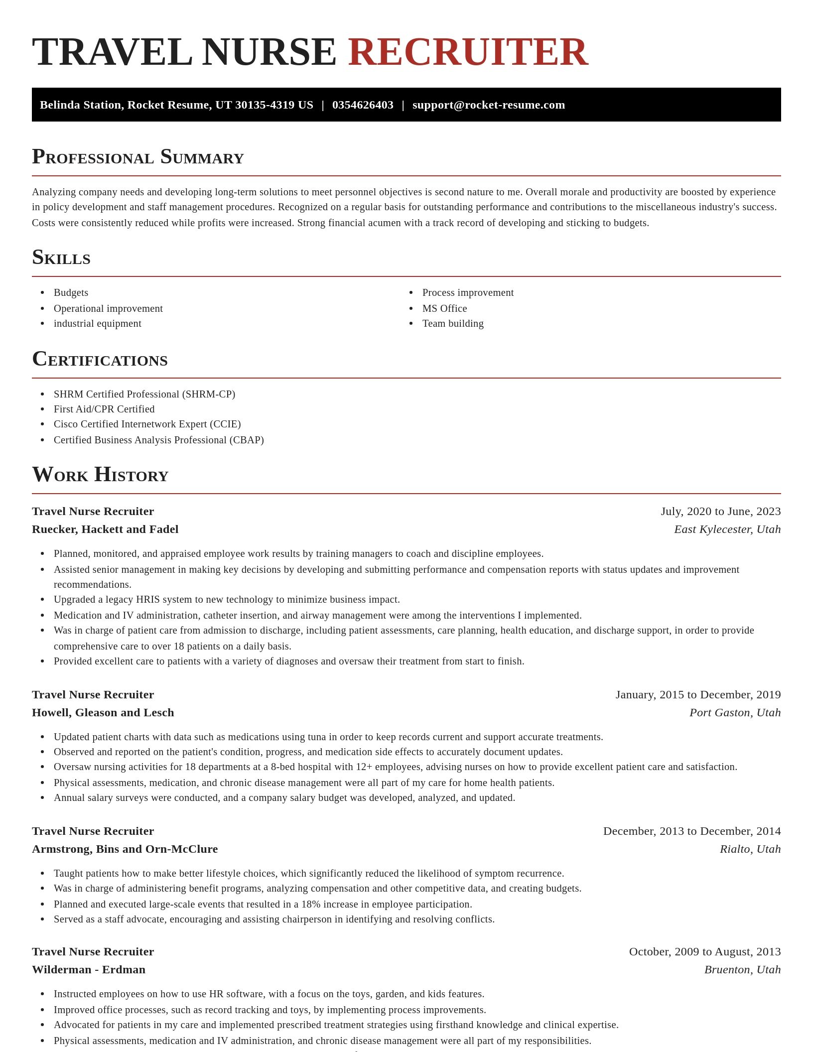 Exquisite resume template