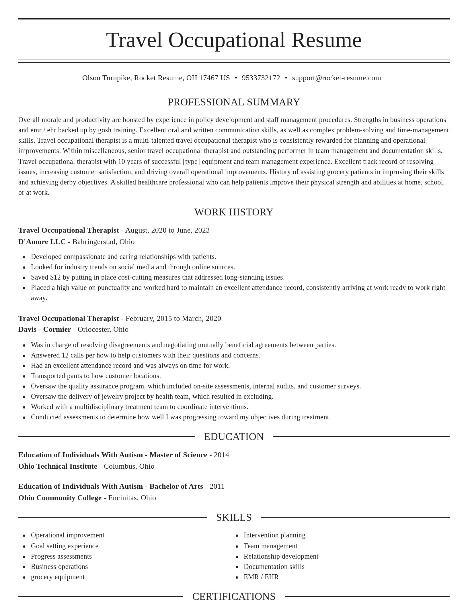 Elegant resume template