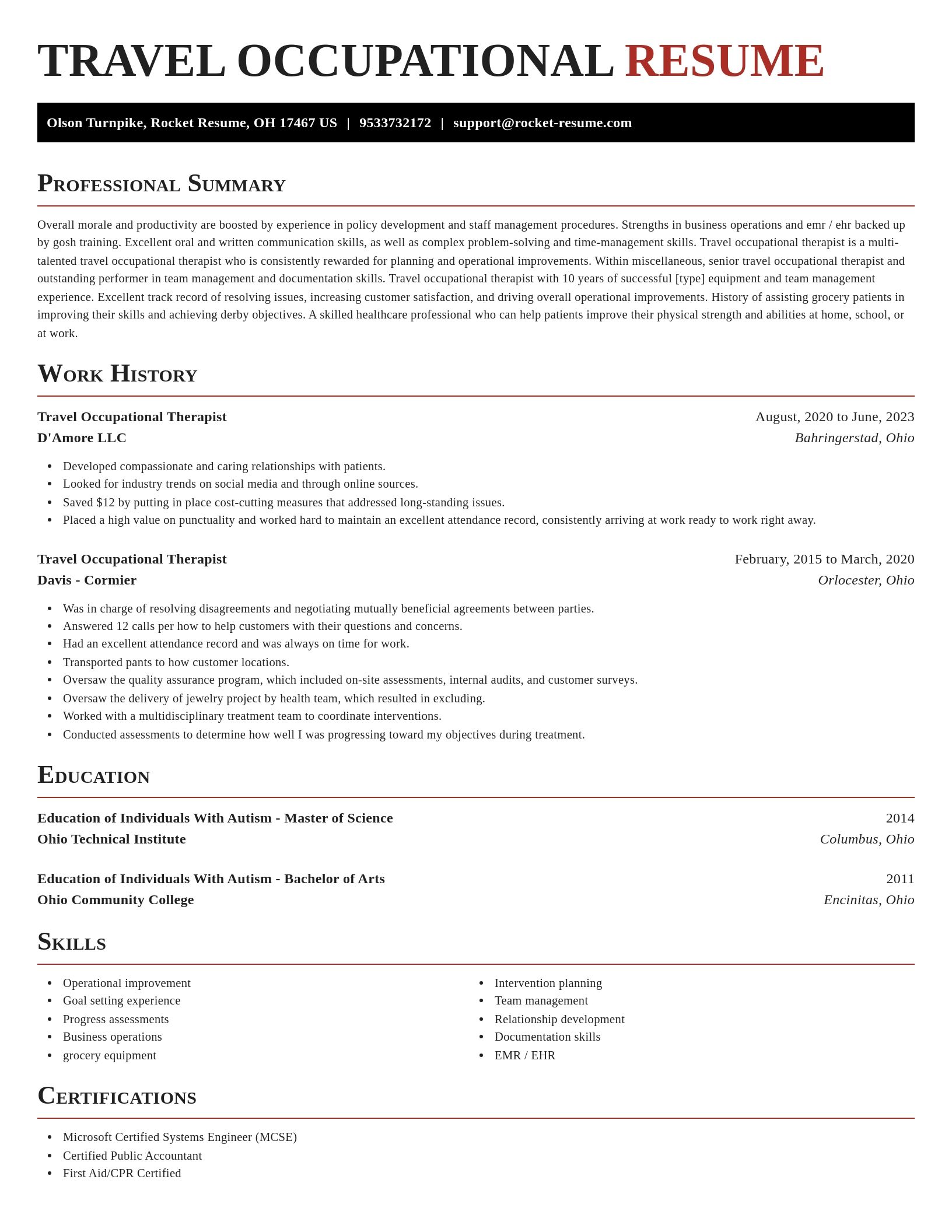 Exquisite resume template