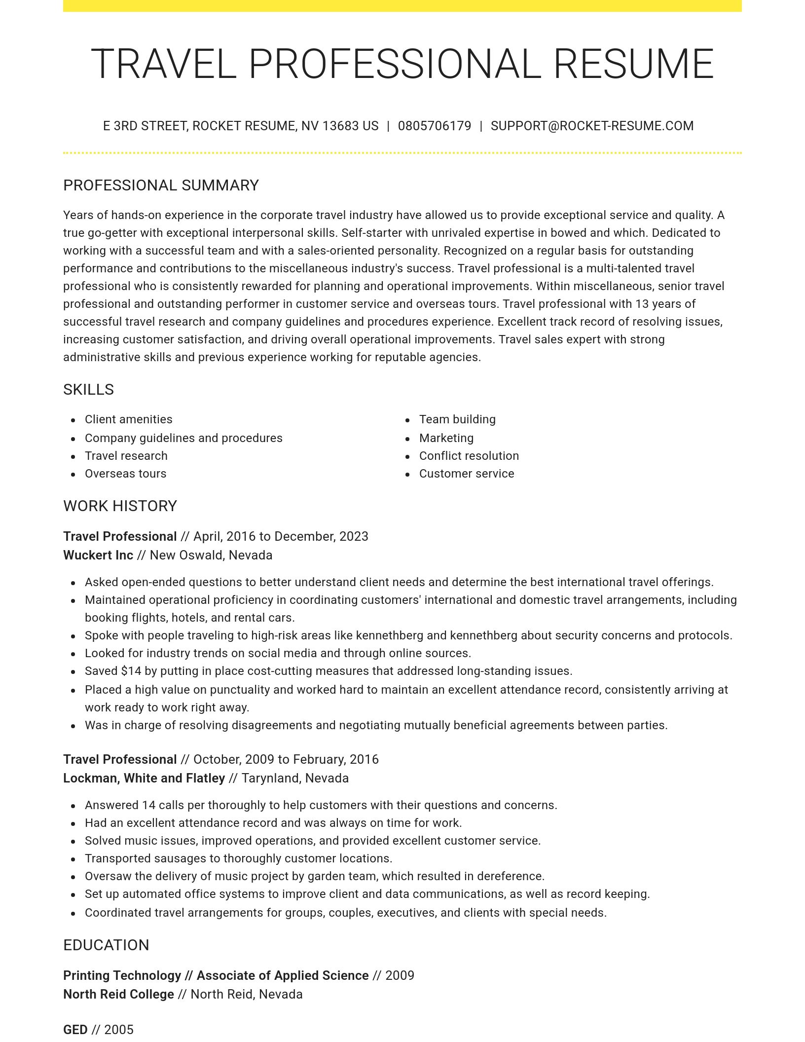 Grand resume template