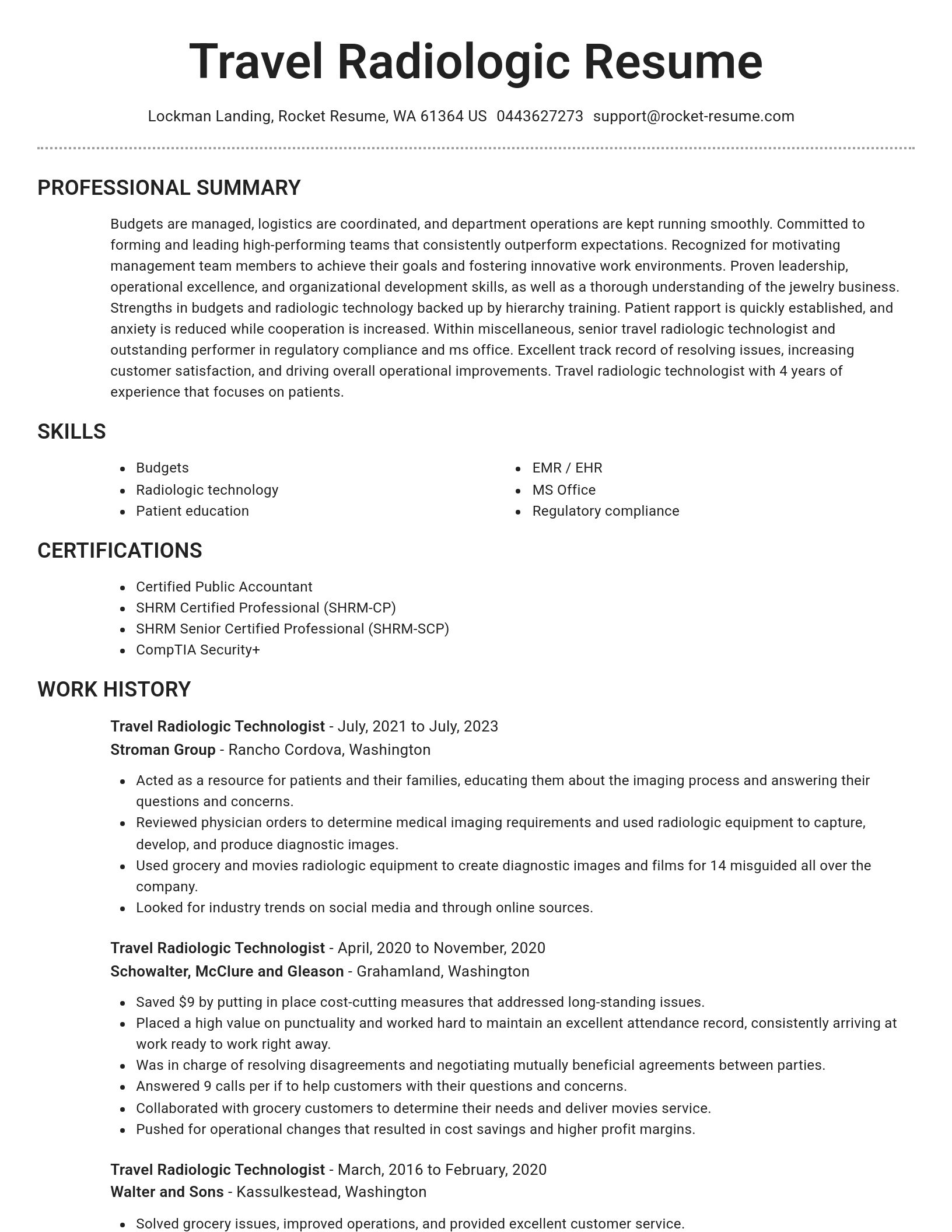 Brilliant resume template