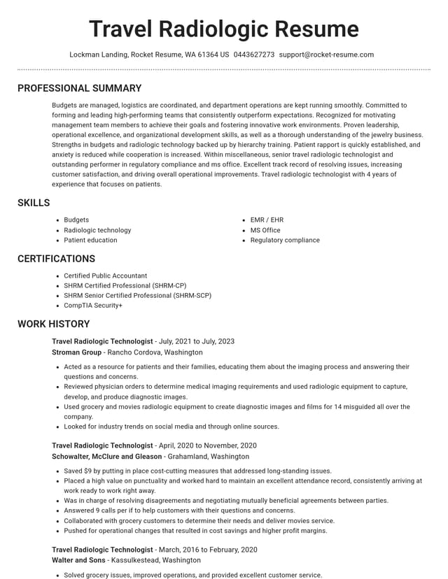Brilliant resume template