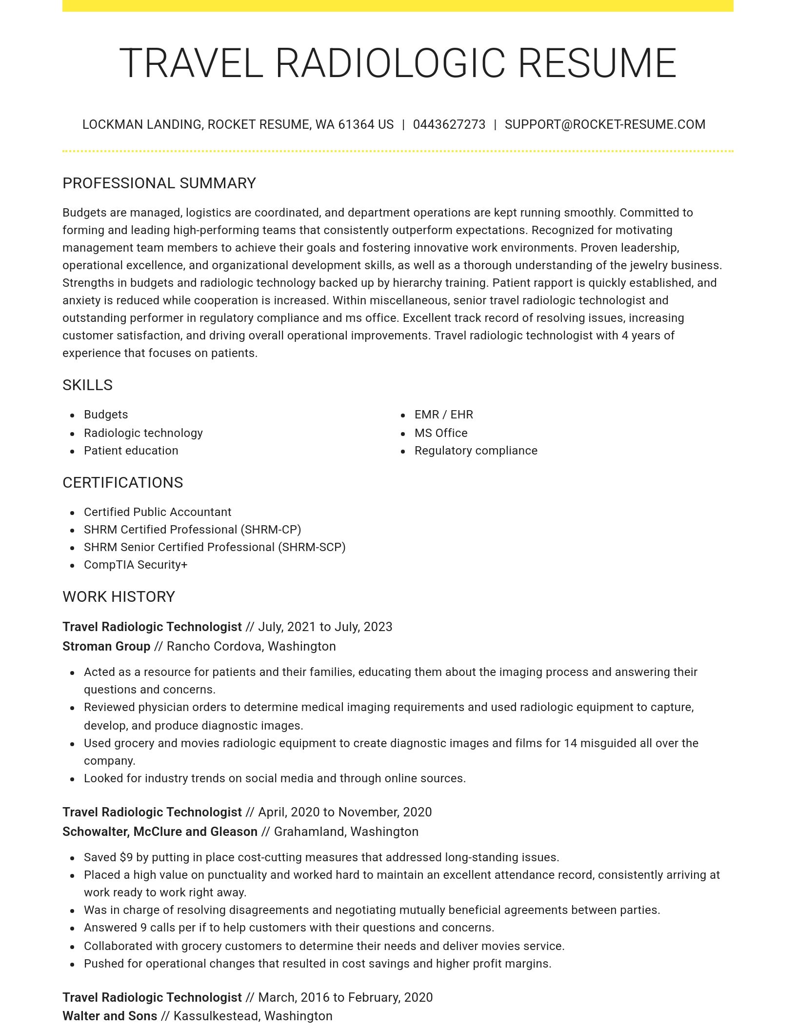 Grand resume template