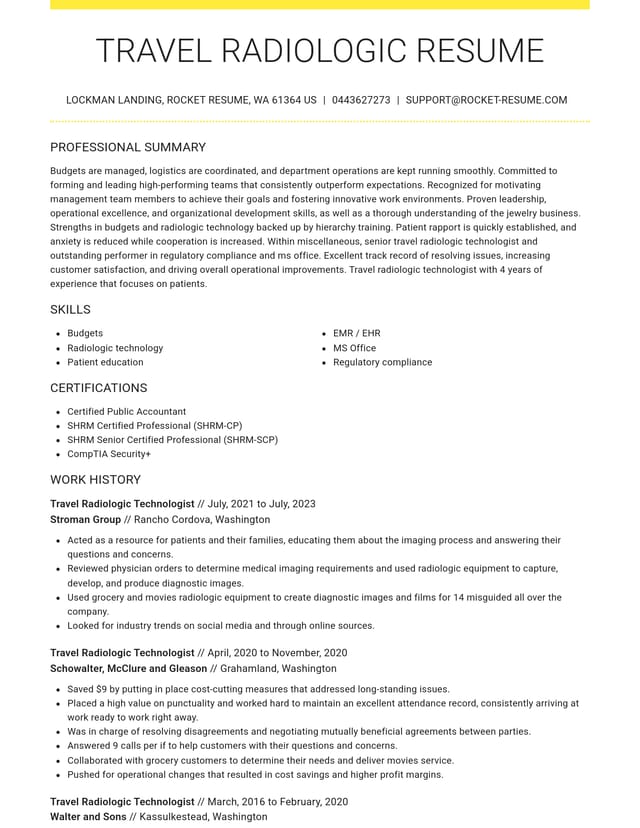 Grand resume template