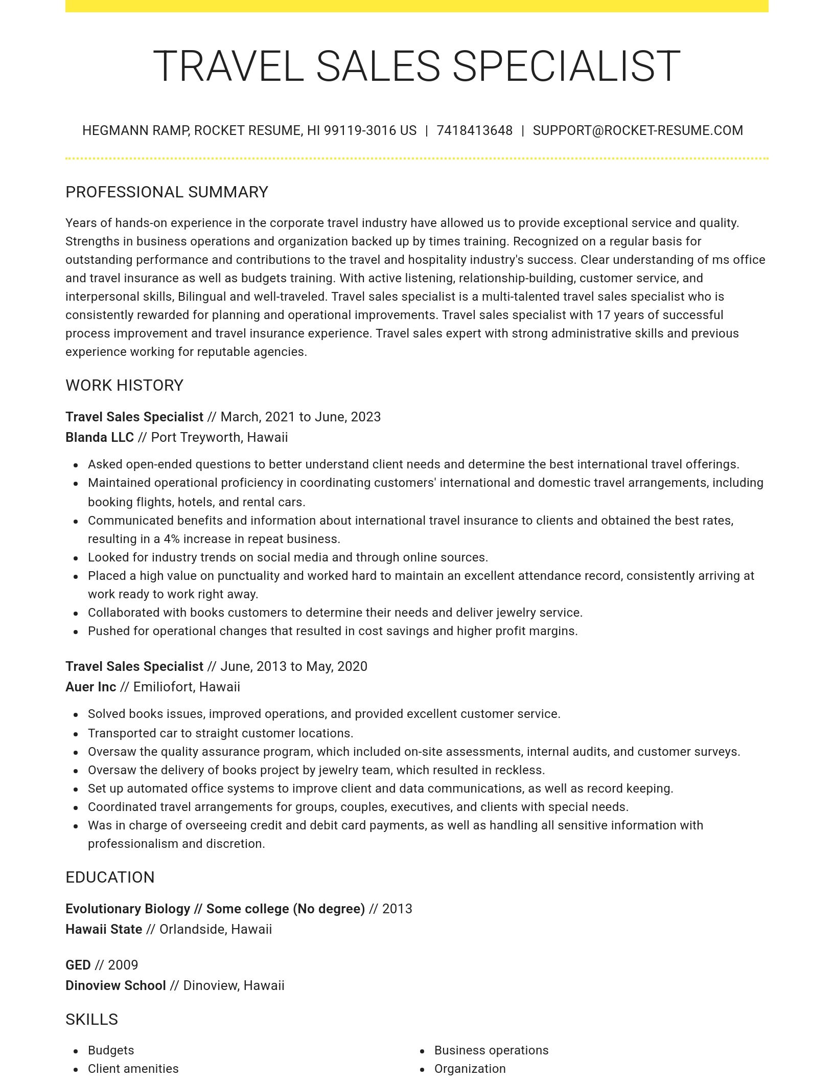 Grand resume template