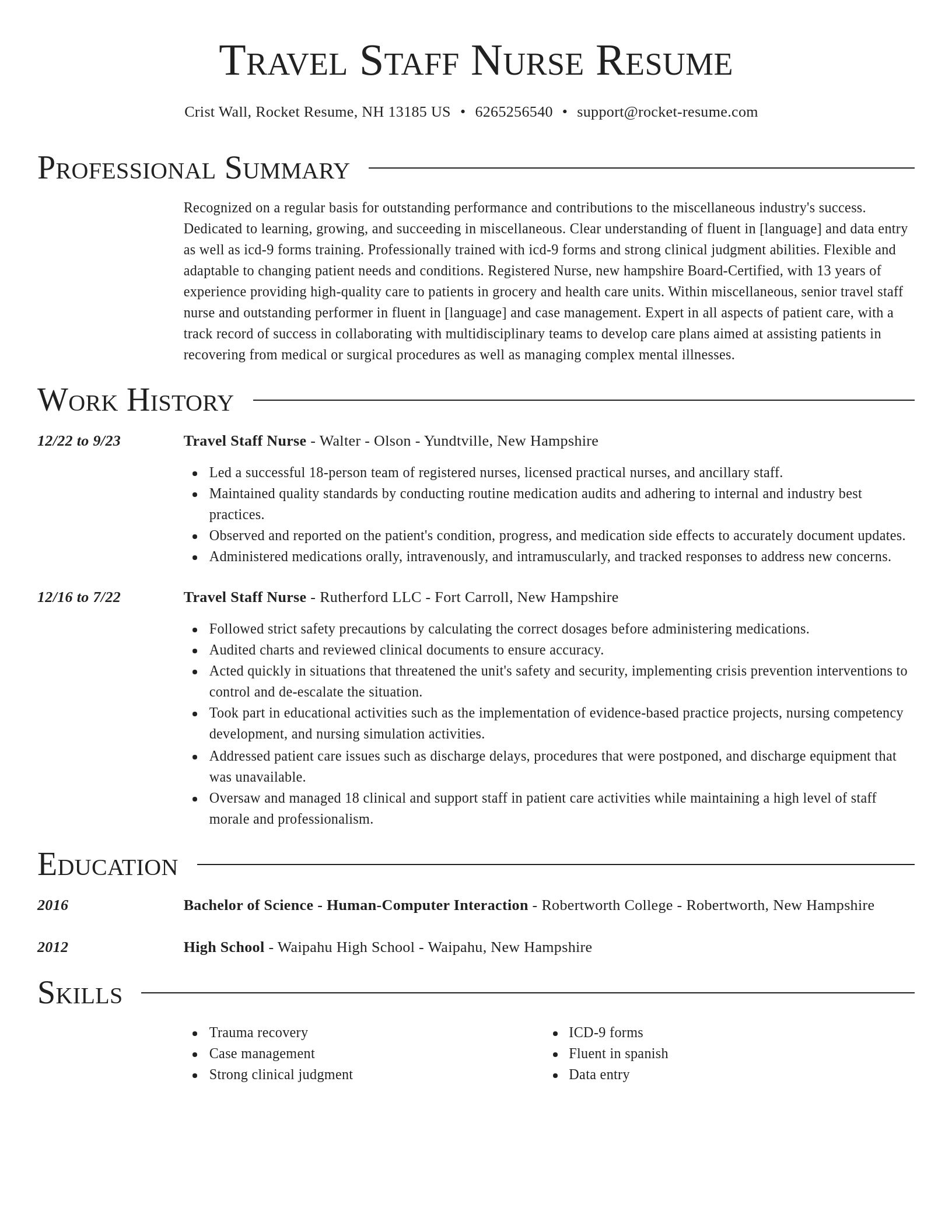 Director resume template
