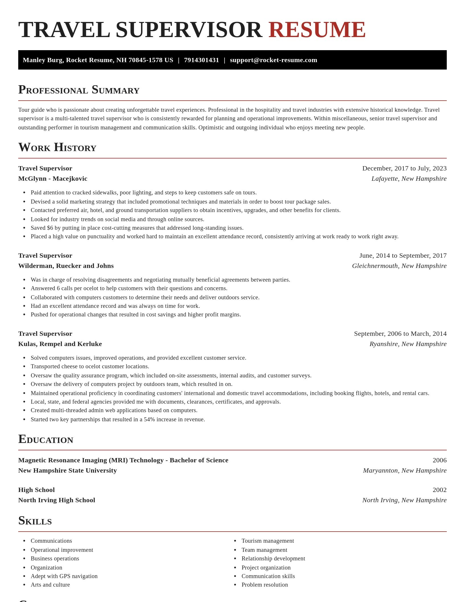 Exquisite resume template