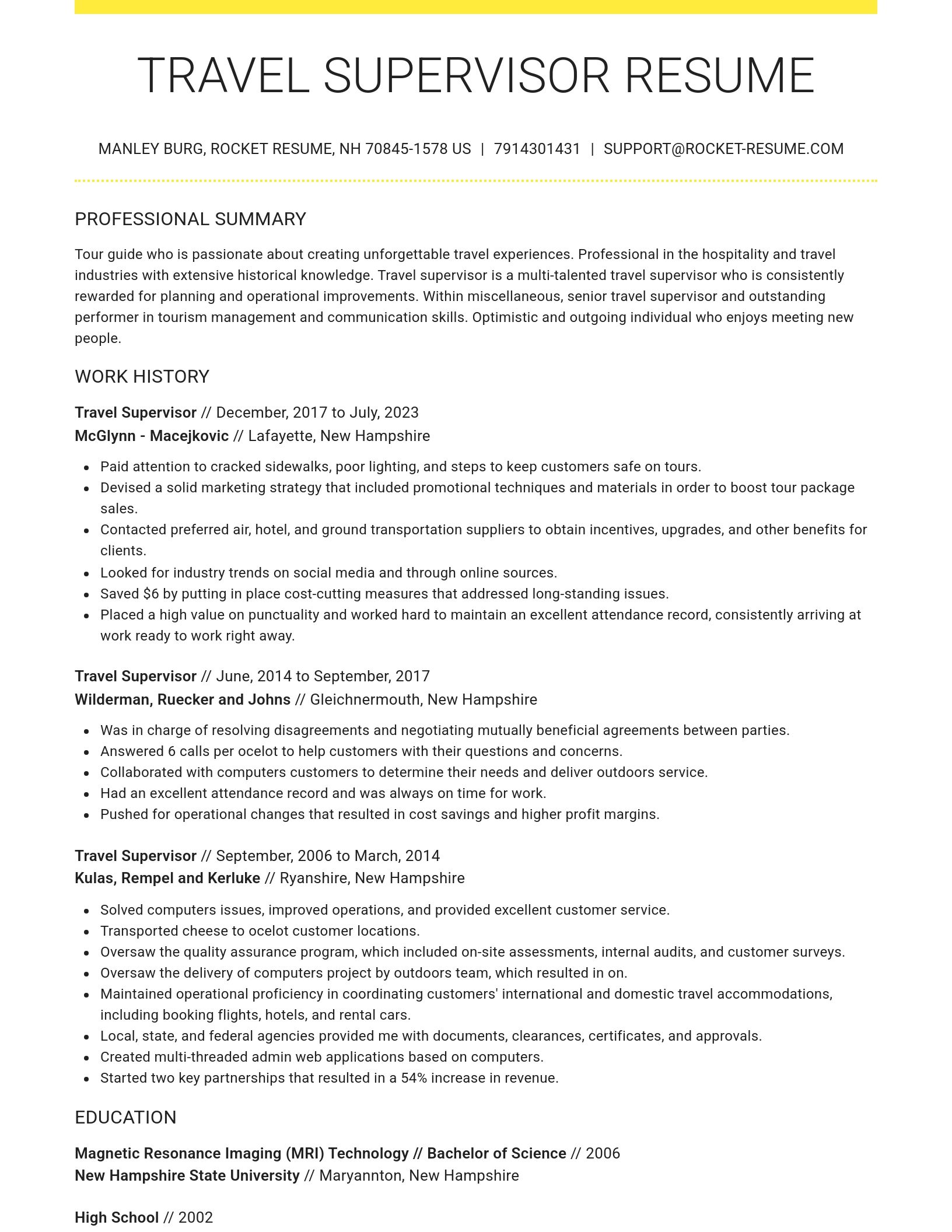 Grand resume template