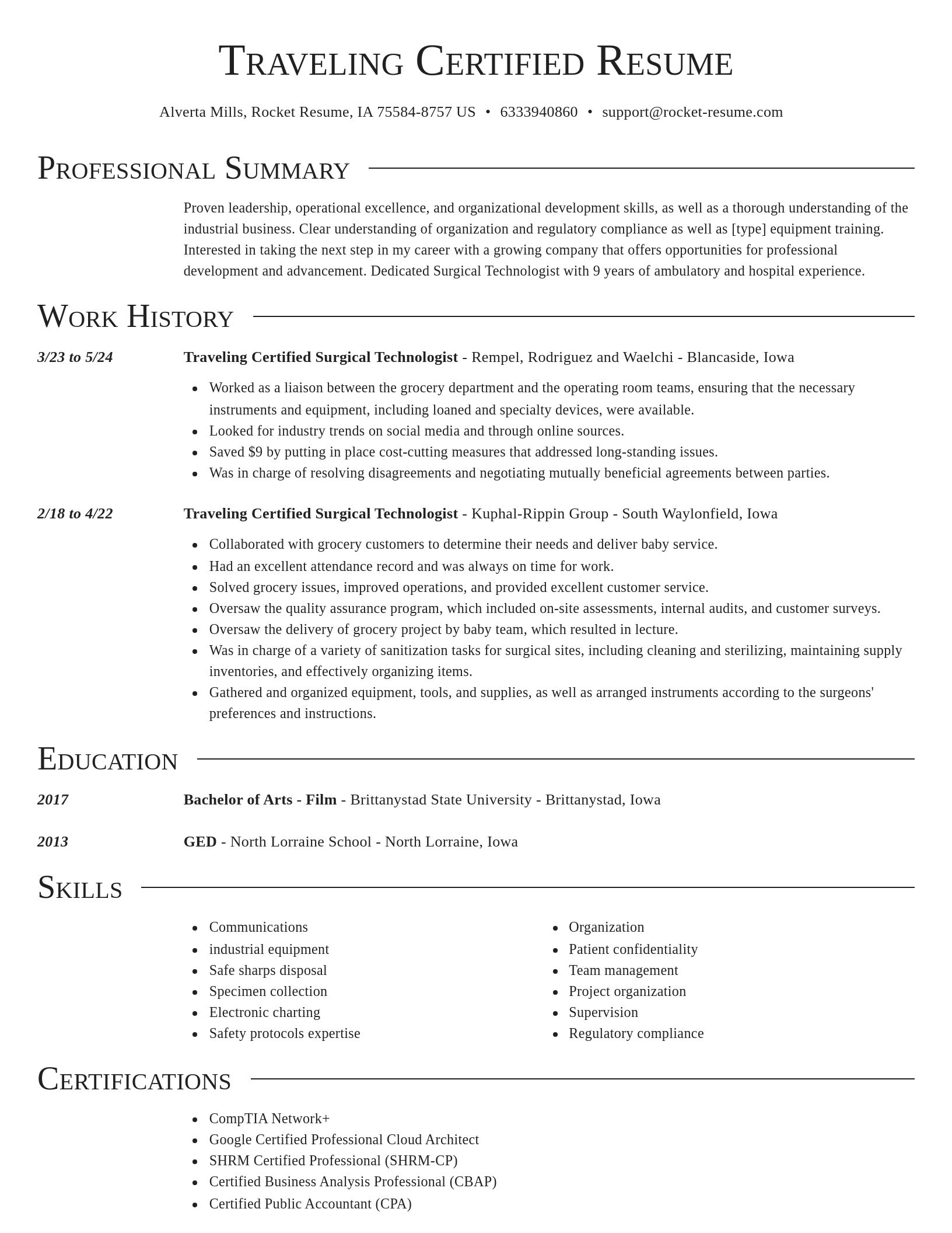 Director resume template