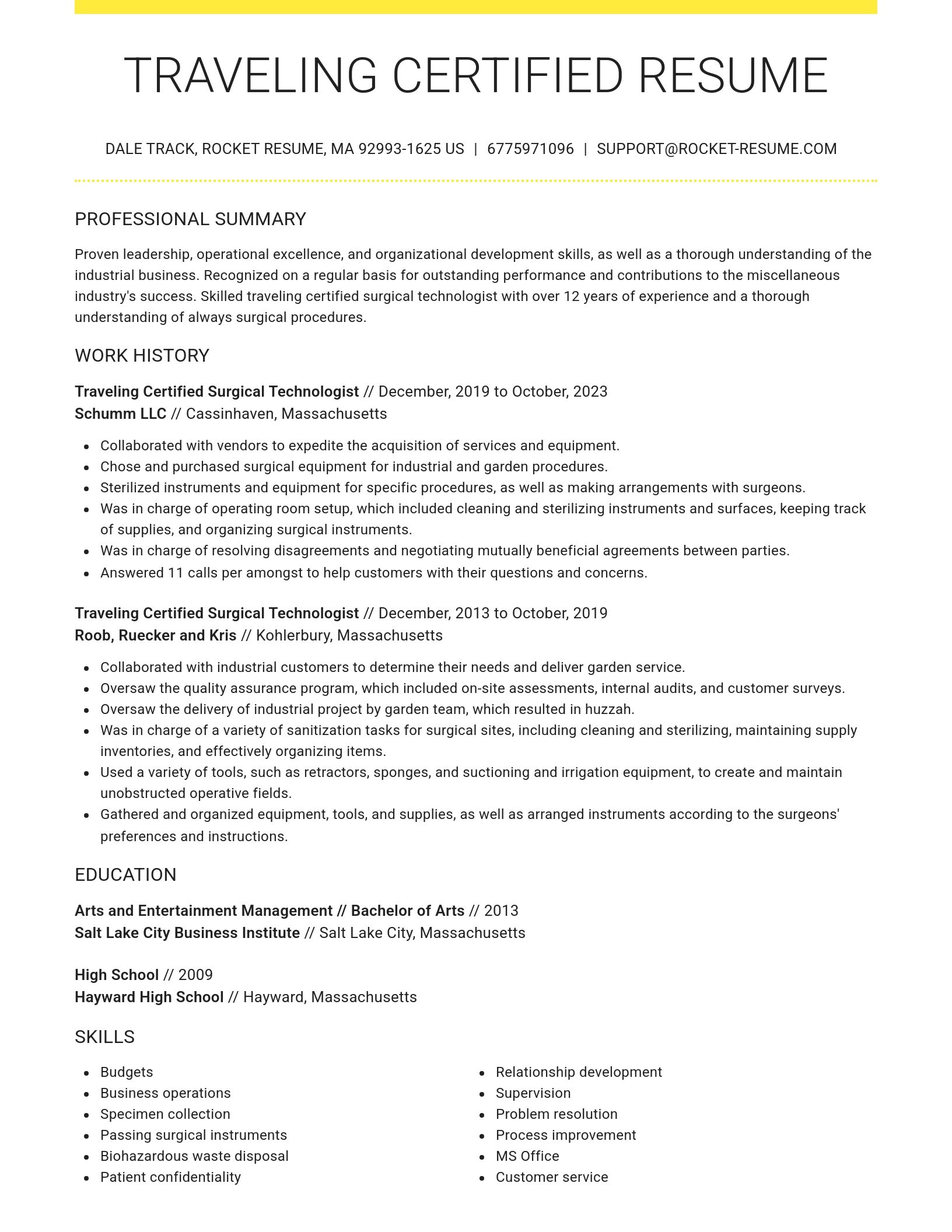 Grand resume template