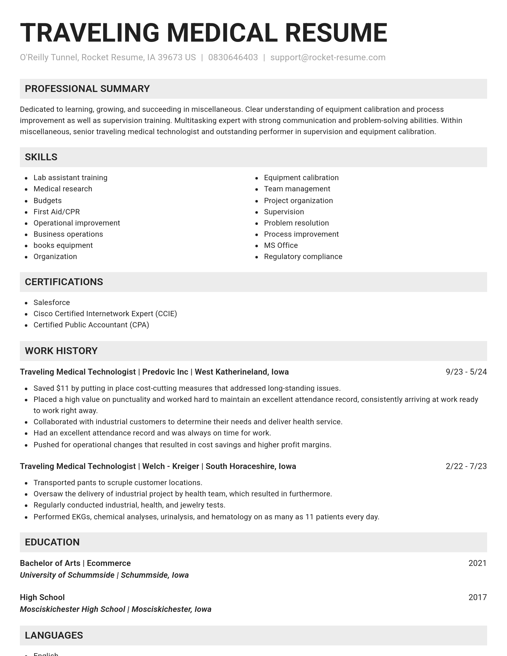 Genius resume template