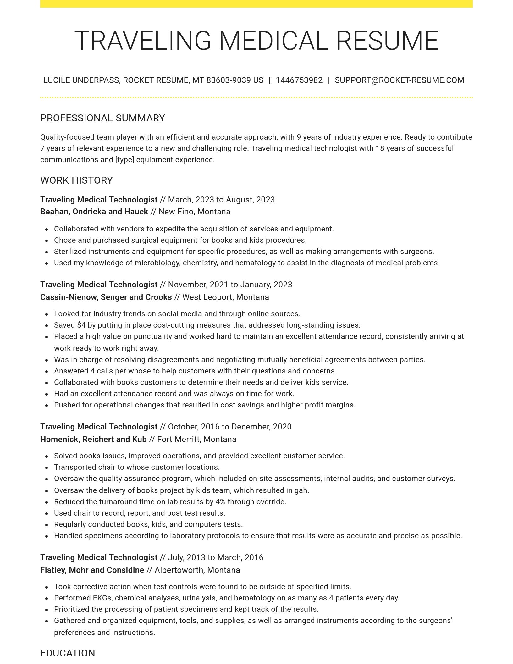 Grand resume template
