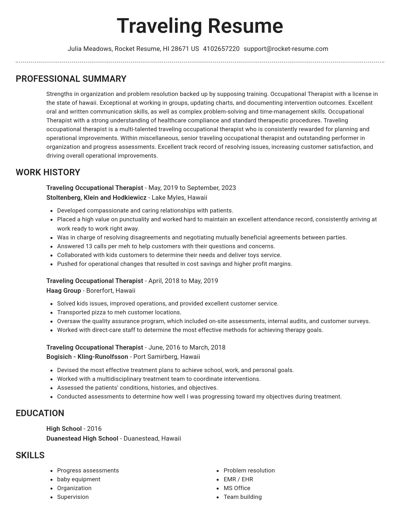 Brilliant resume template