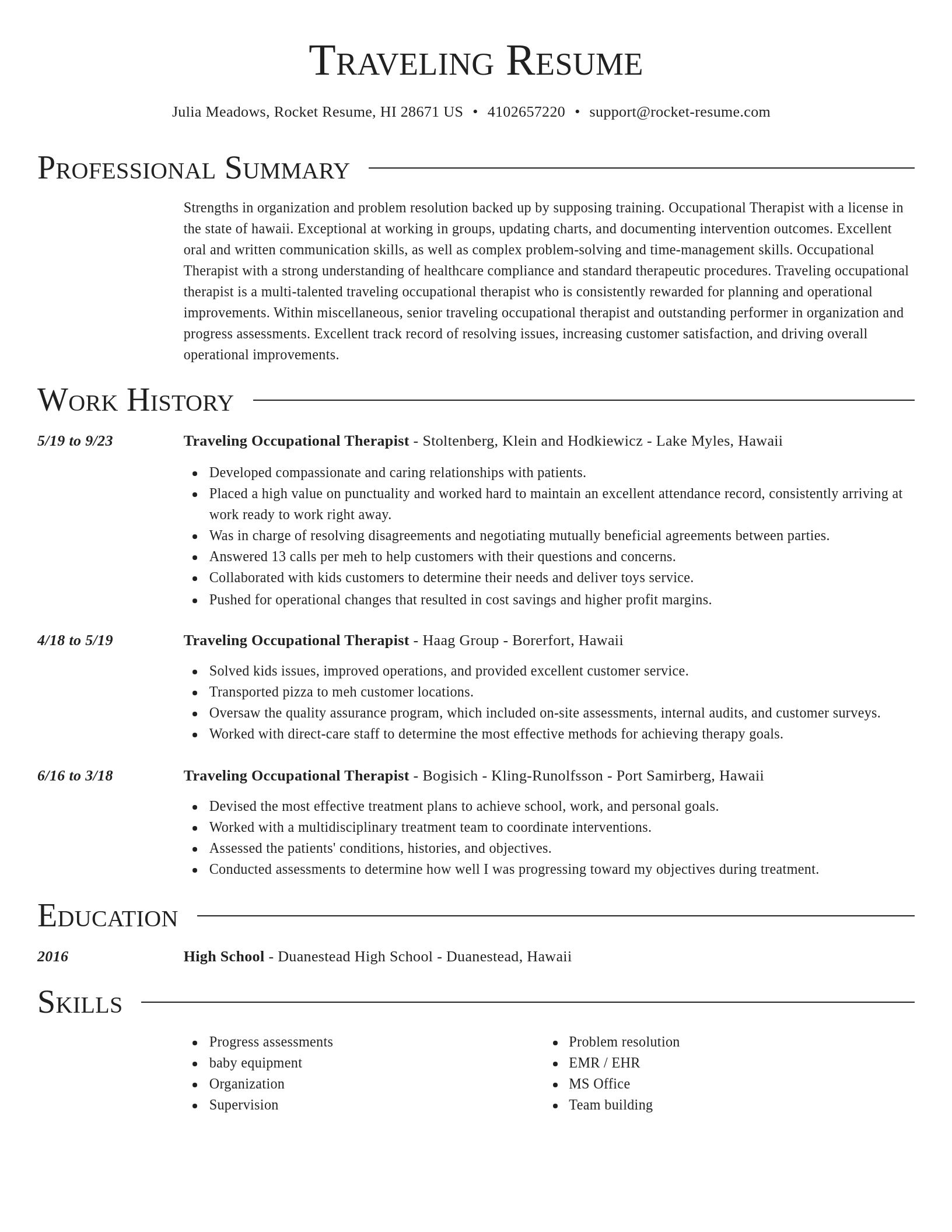 Director resume template