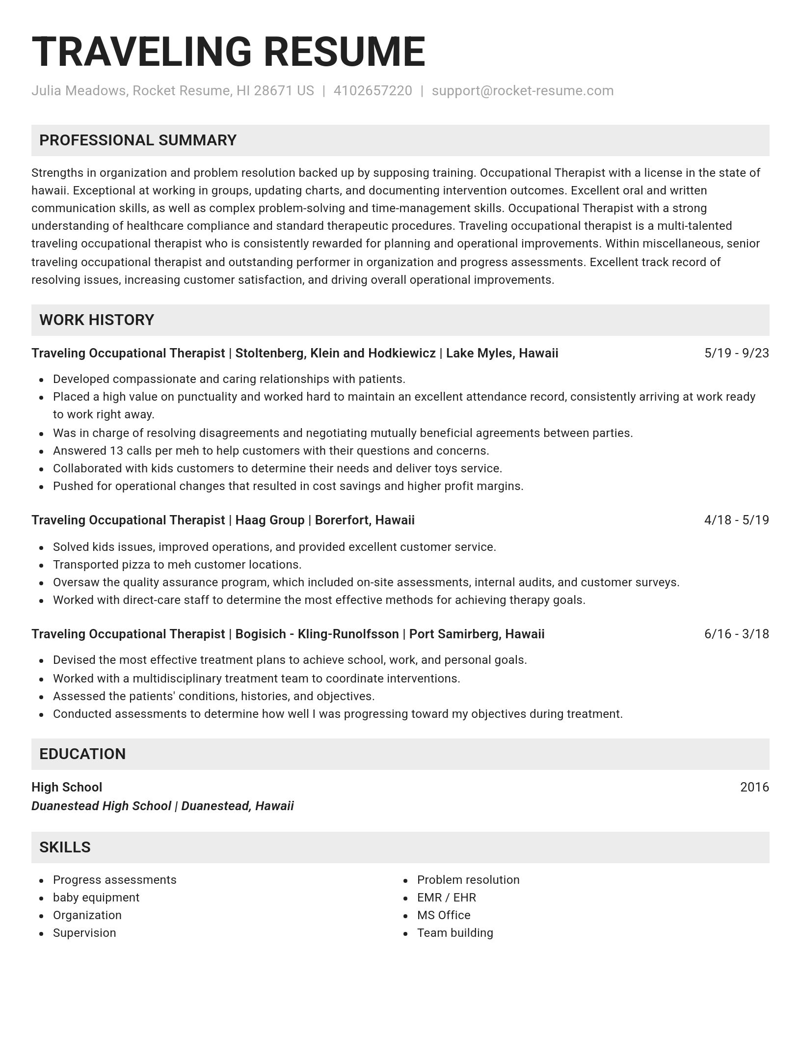Genius resume template