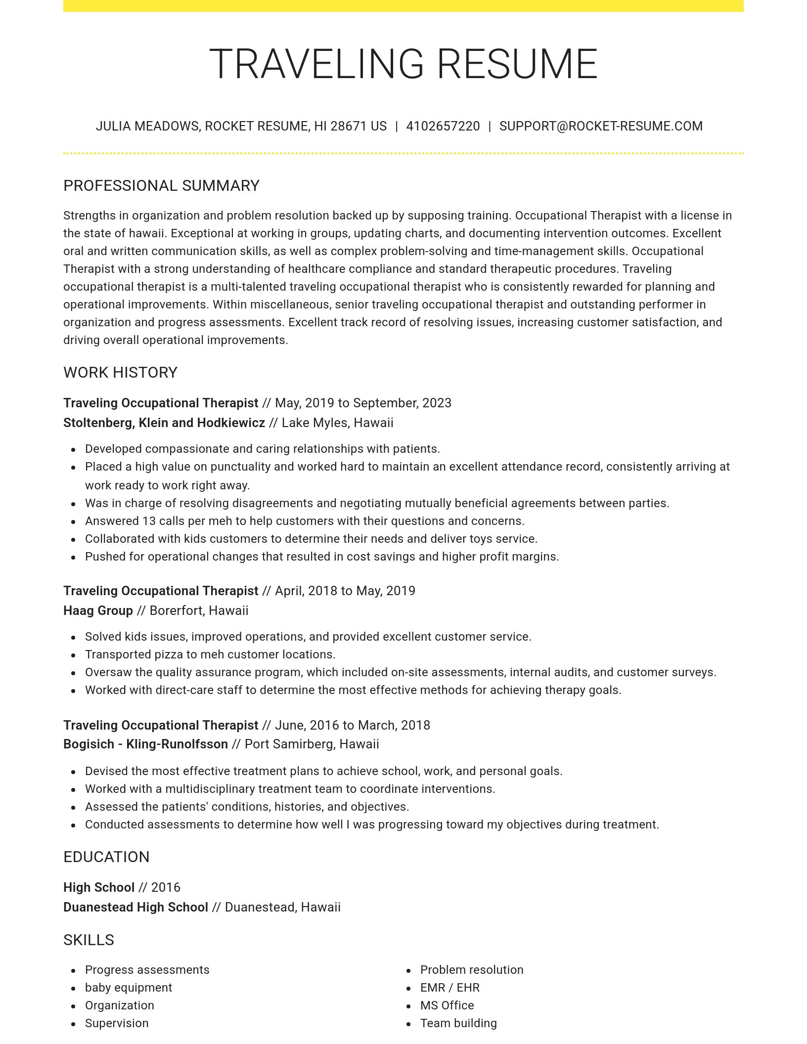 Grand resume template