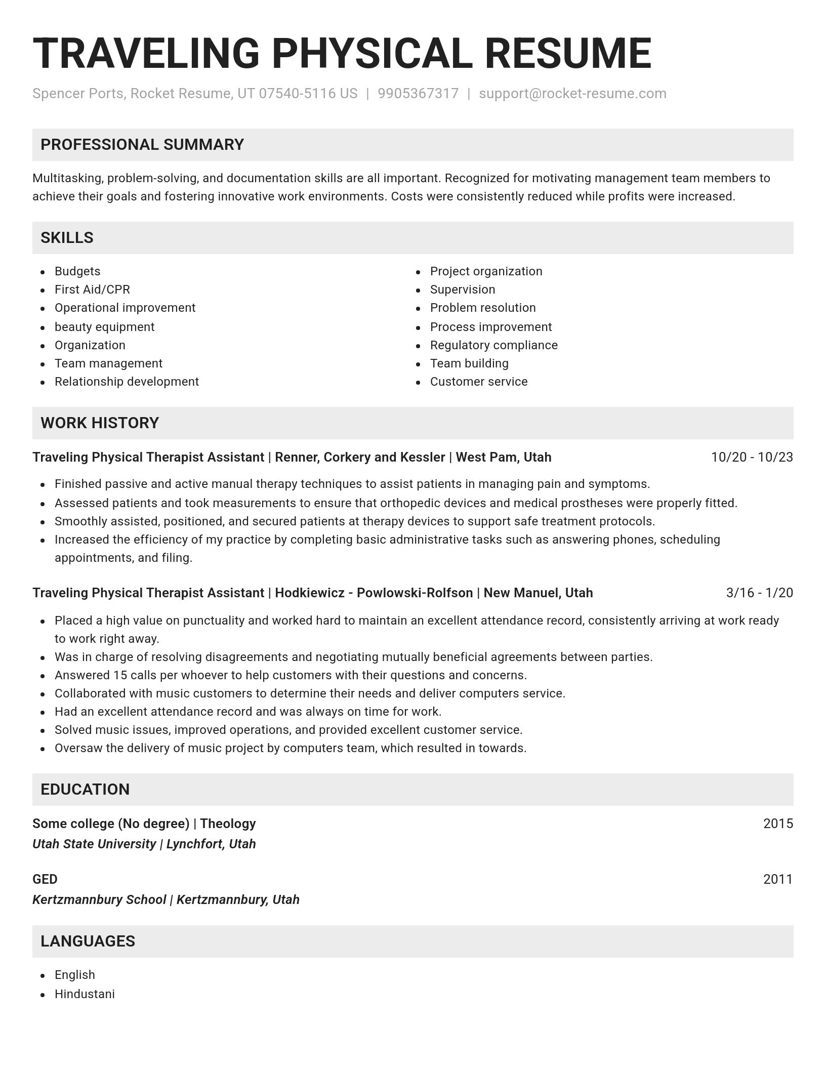 Genius resume template