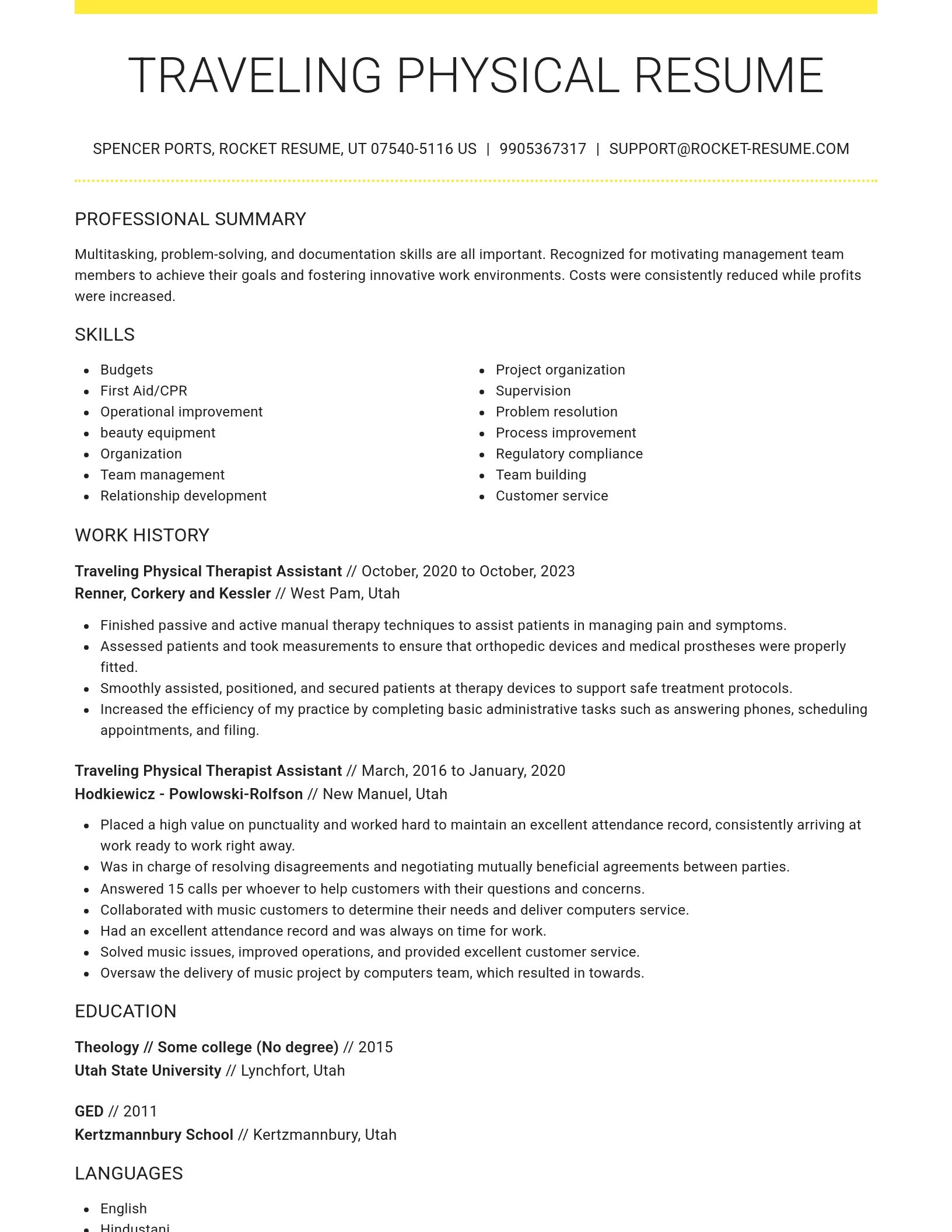 Grand resume template