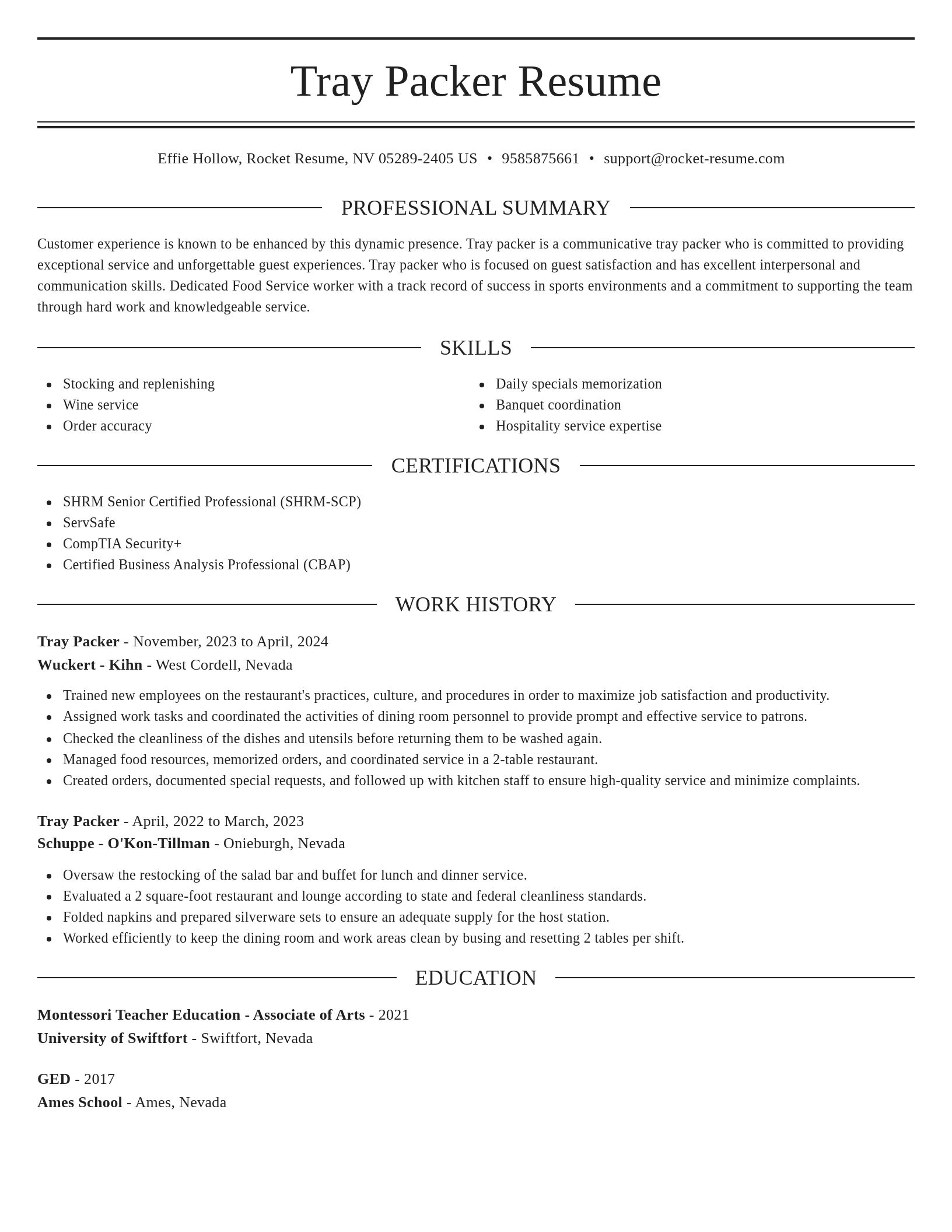 Elegant resume template