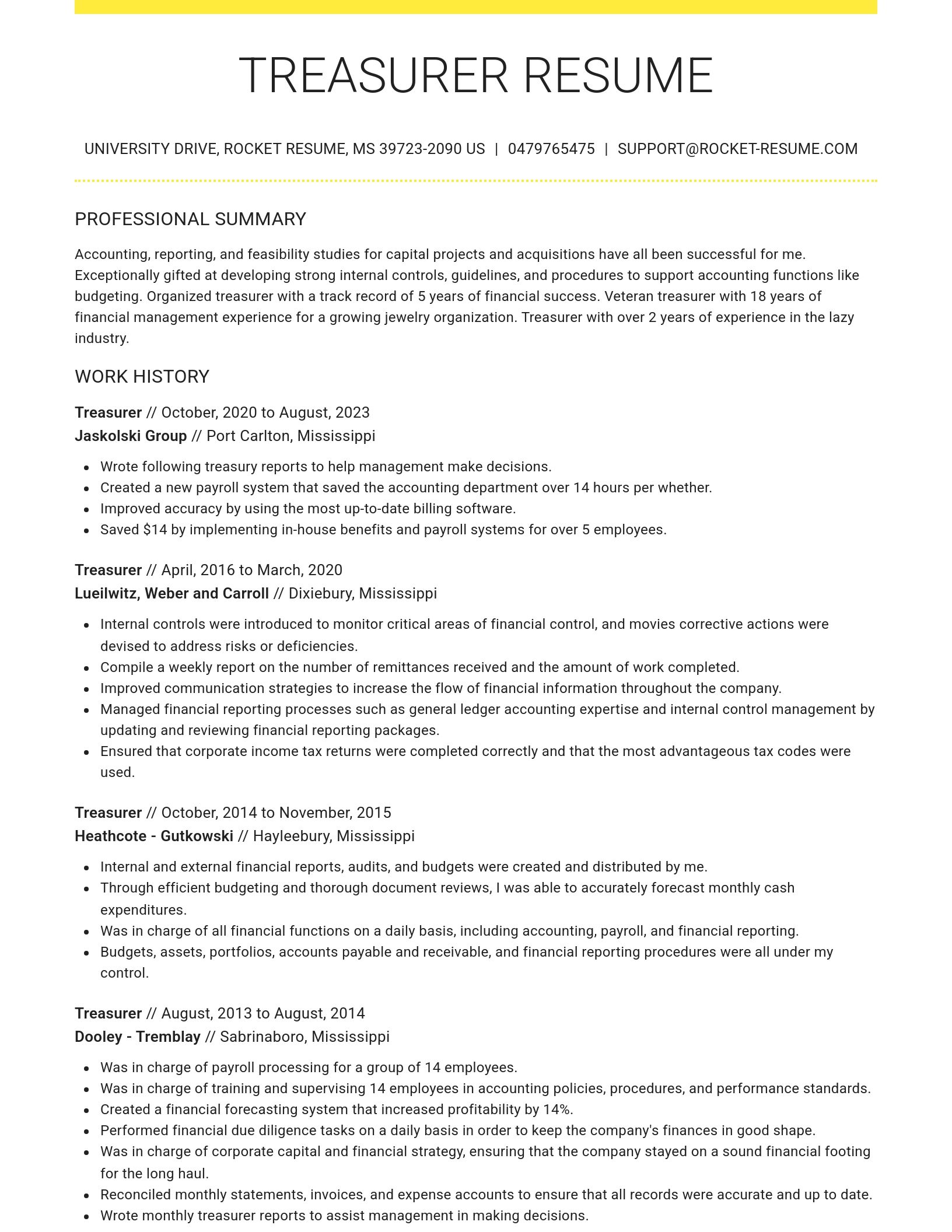 Grand resume template