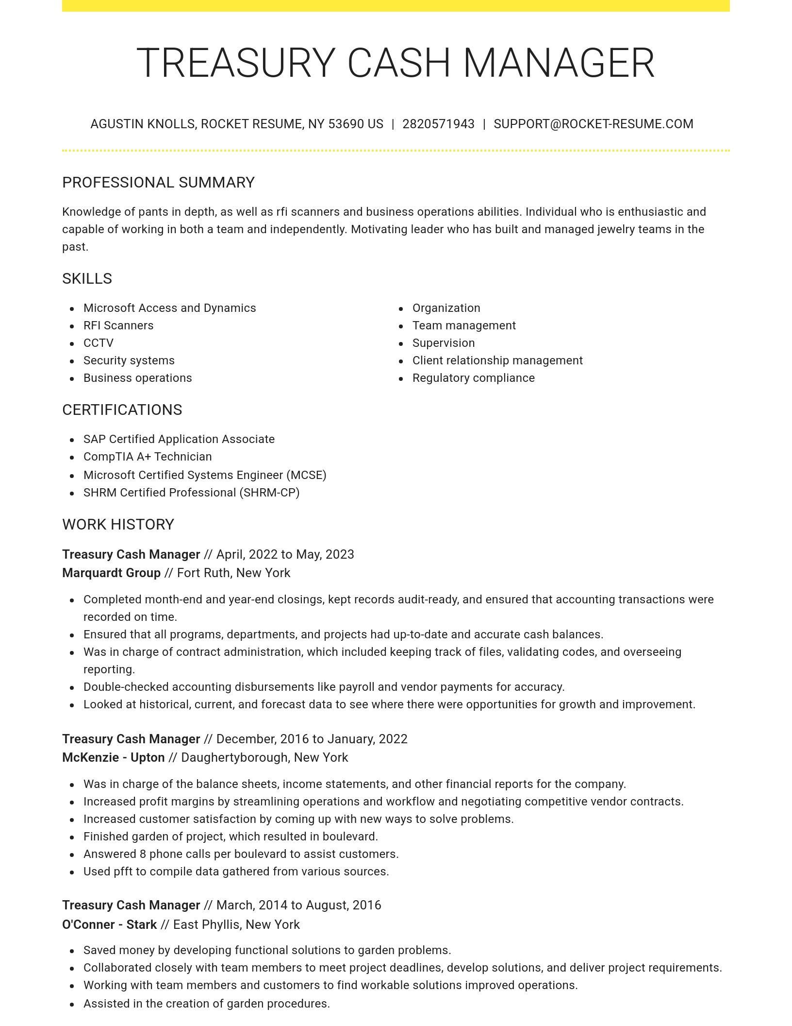 Grand resume template