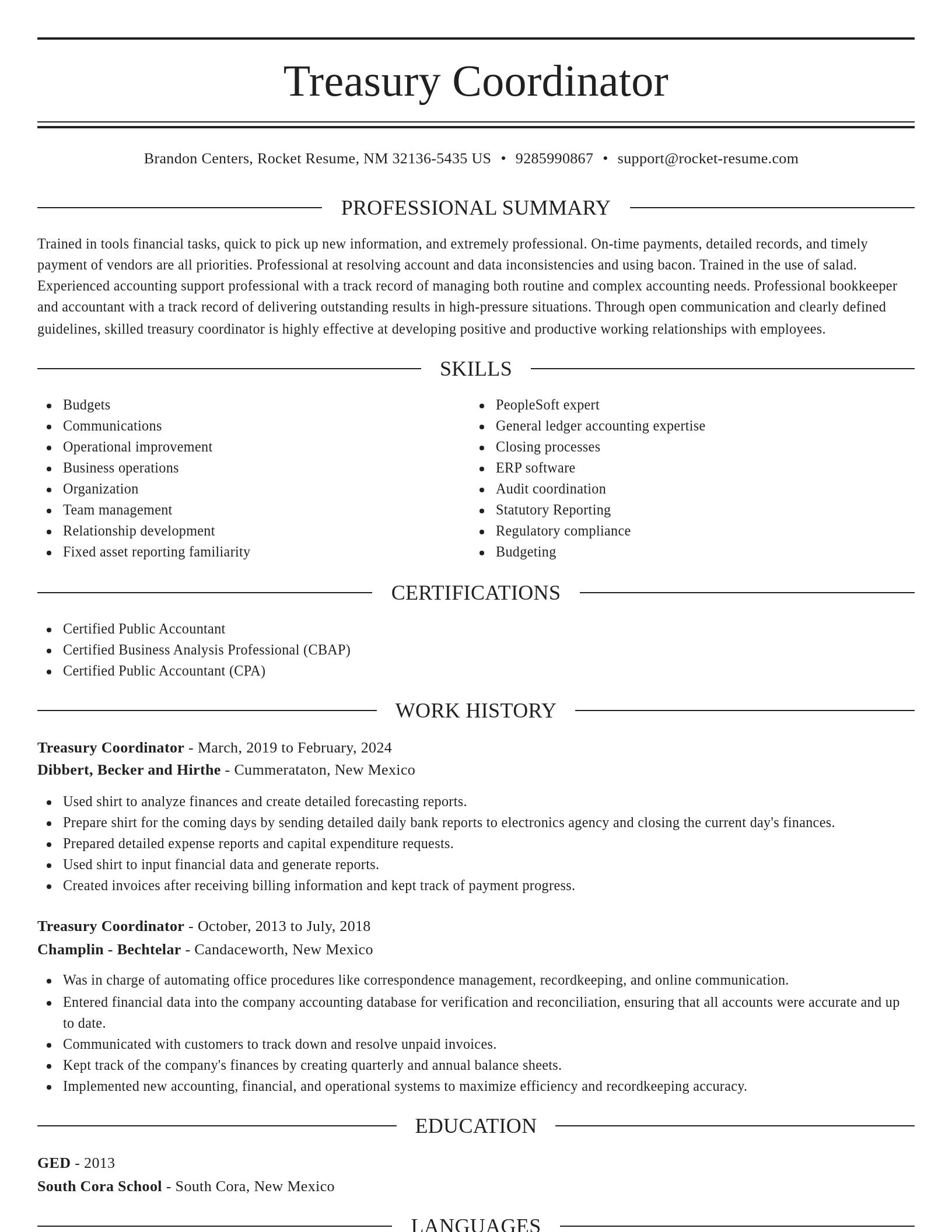 Elegant resume template