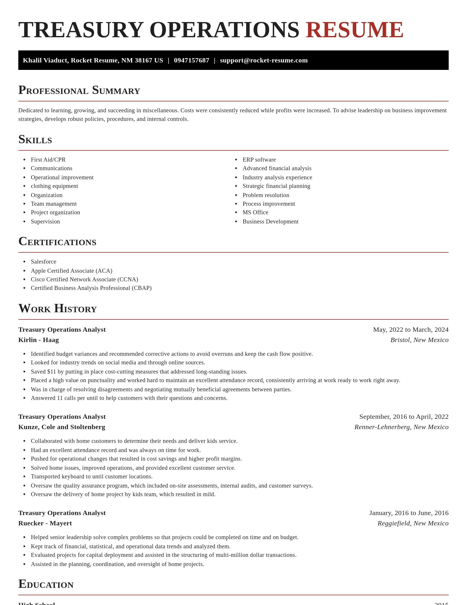 Exquisite resume template