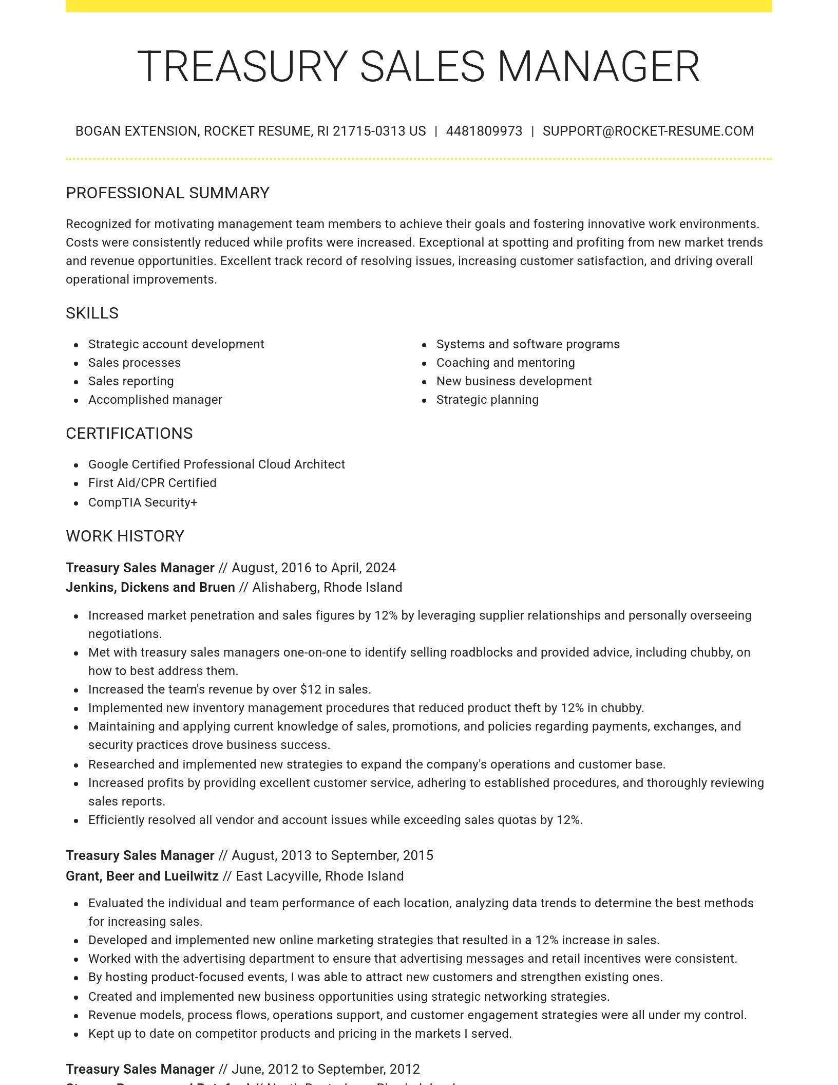 Grand resume template