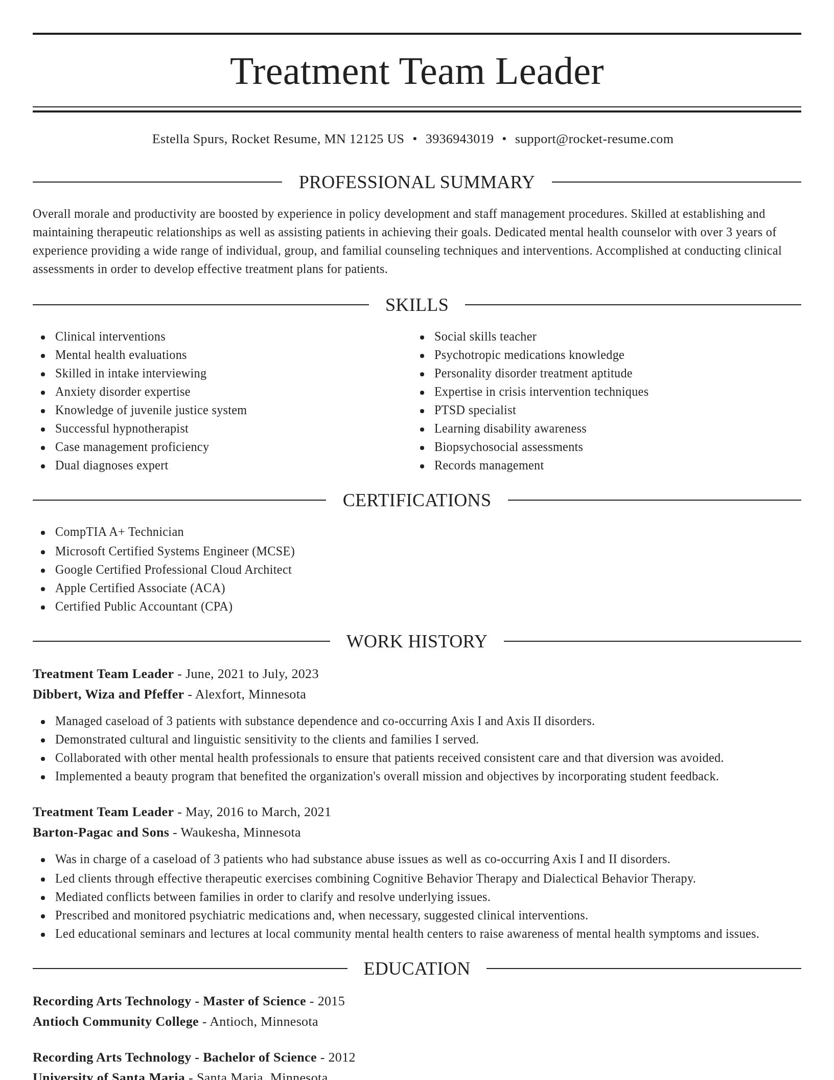 Elegant resume template