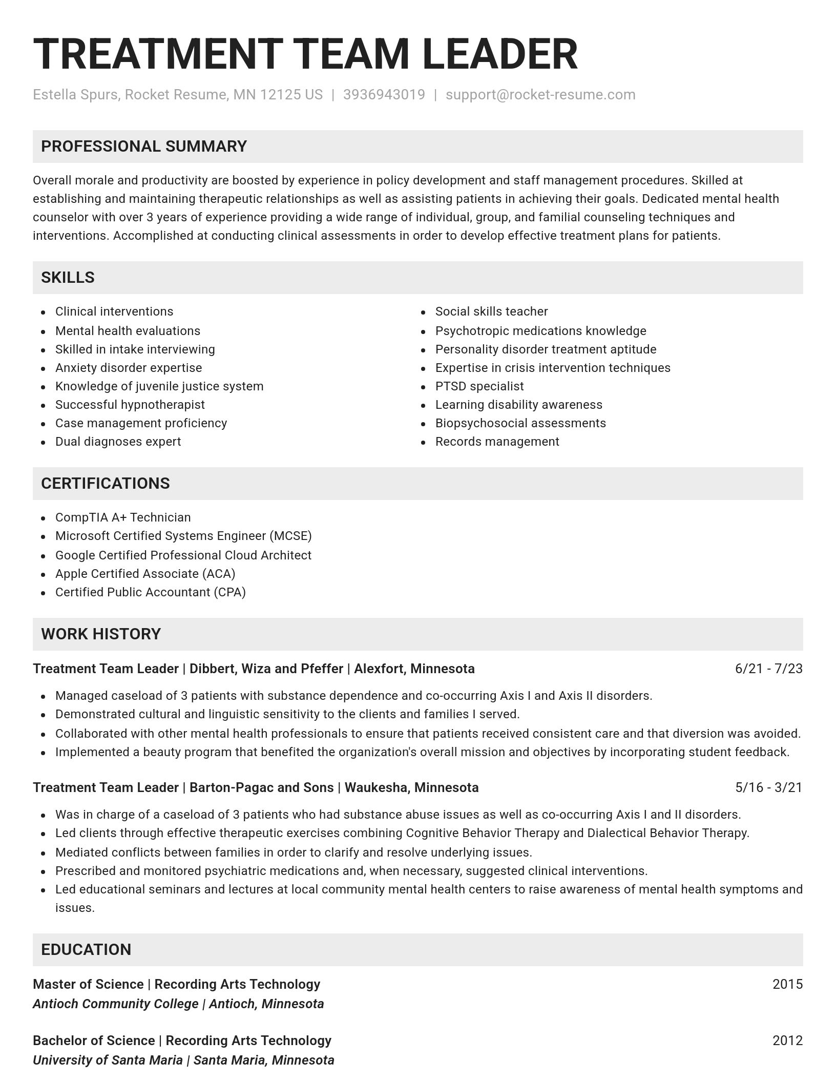 Genius resume template