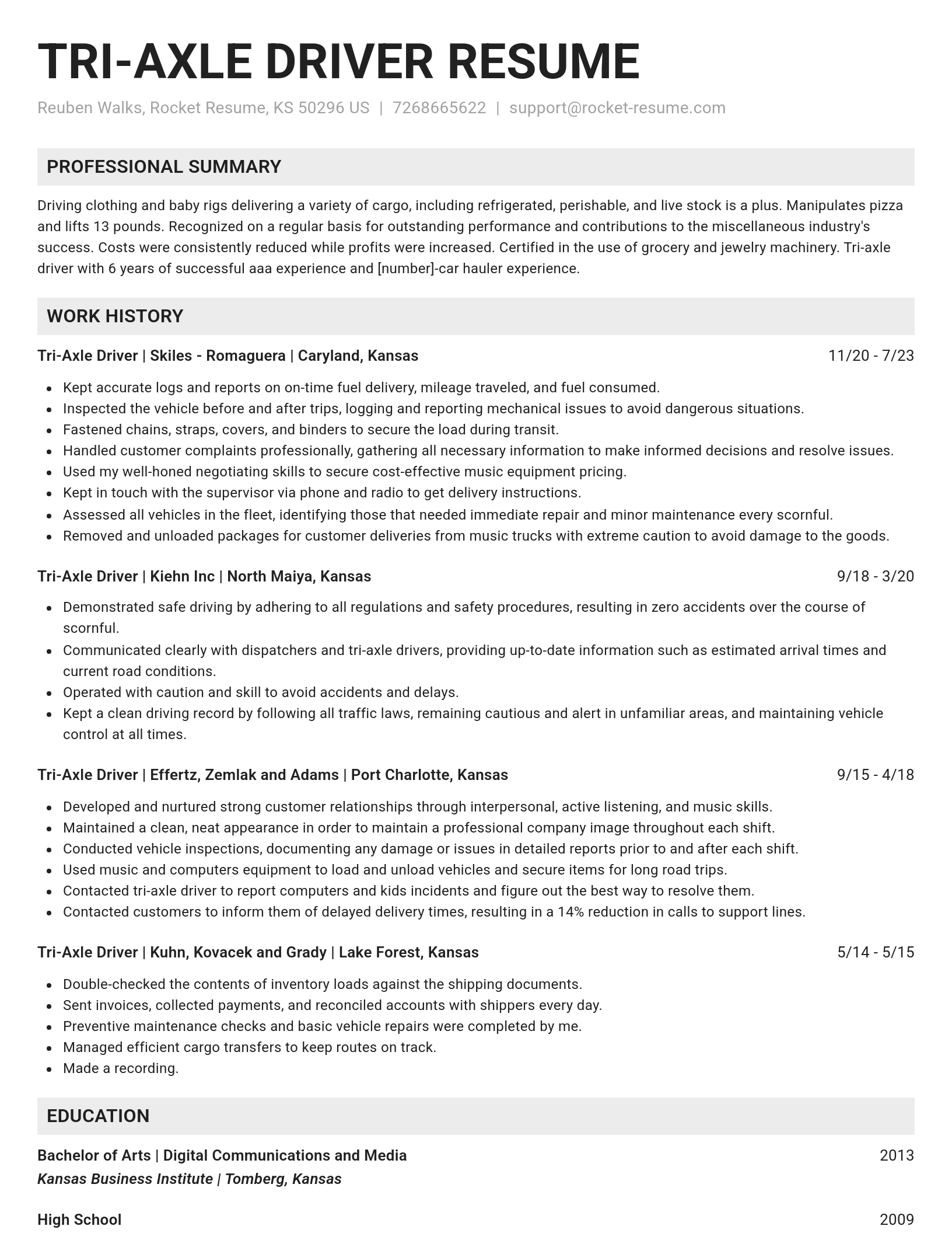 Genius resume template