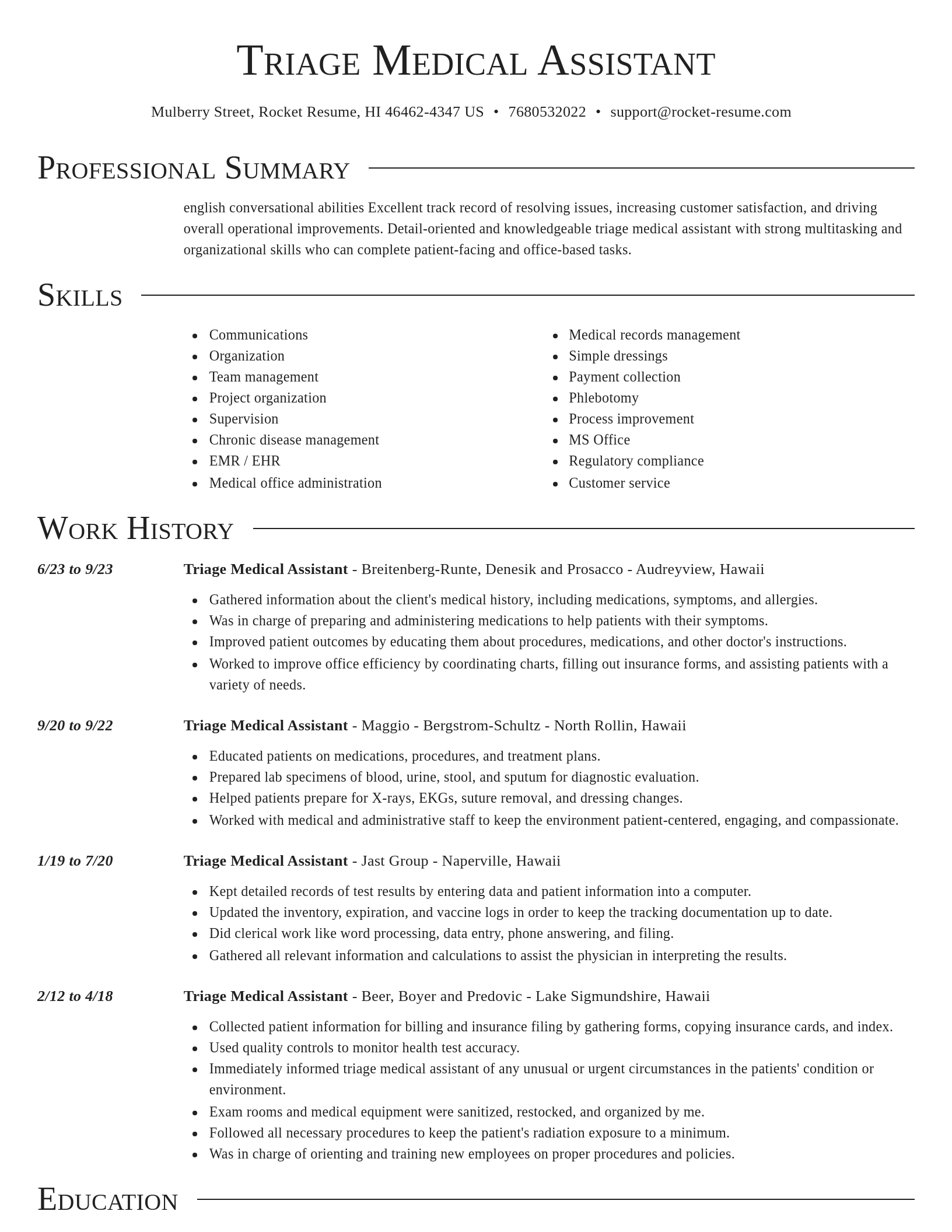 Director resume template
