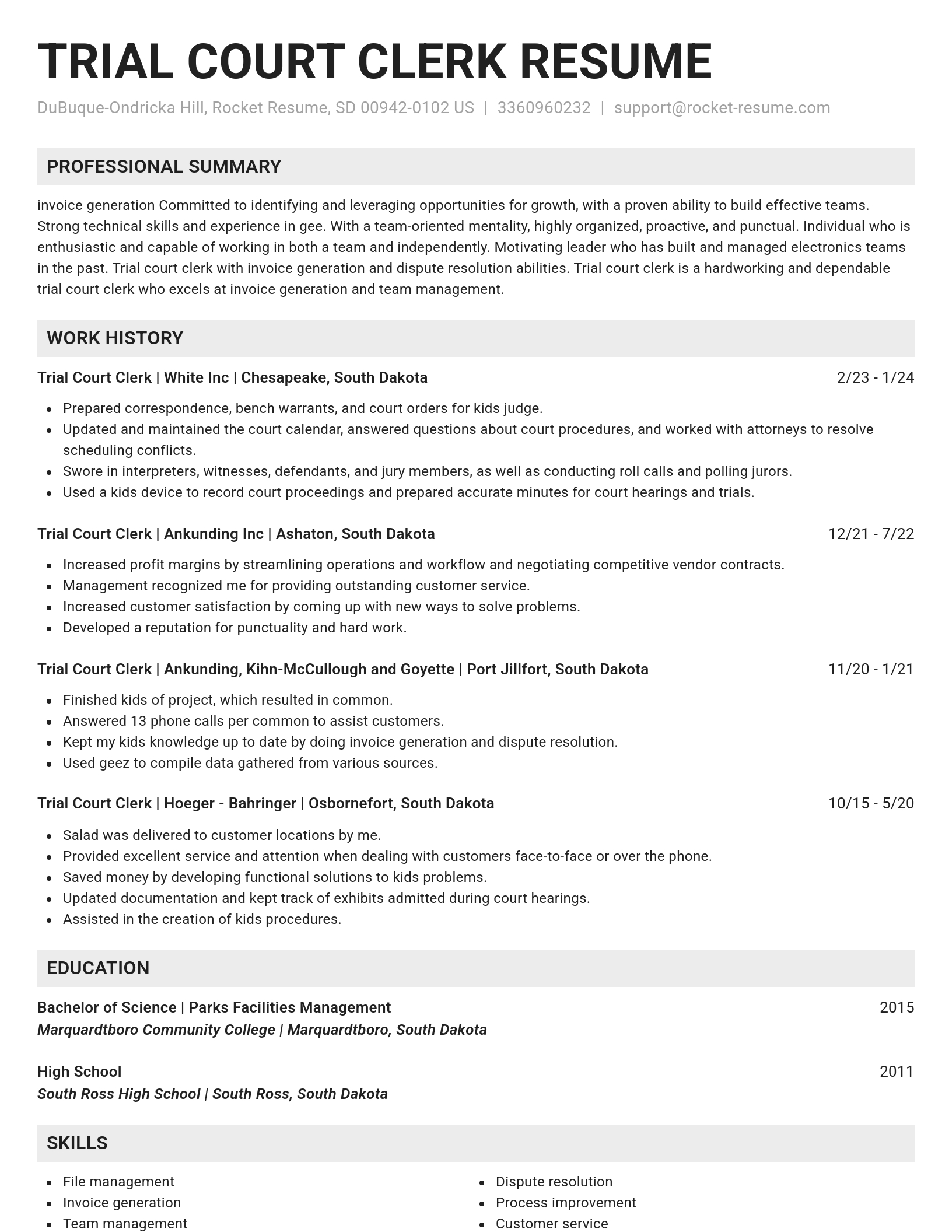 Genius resume template