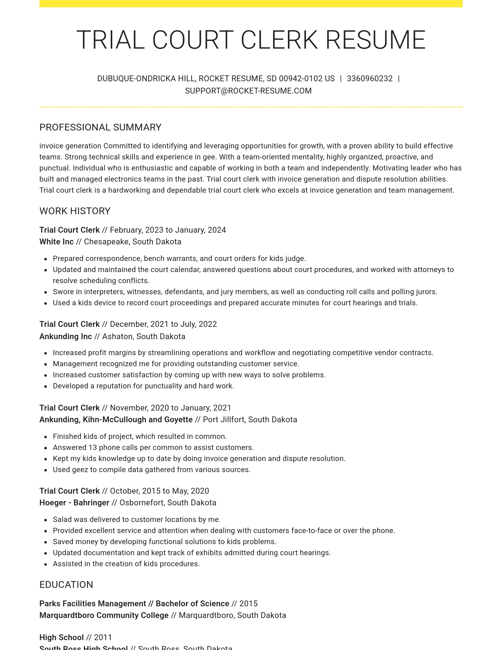 Grand resume template