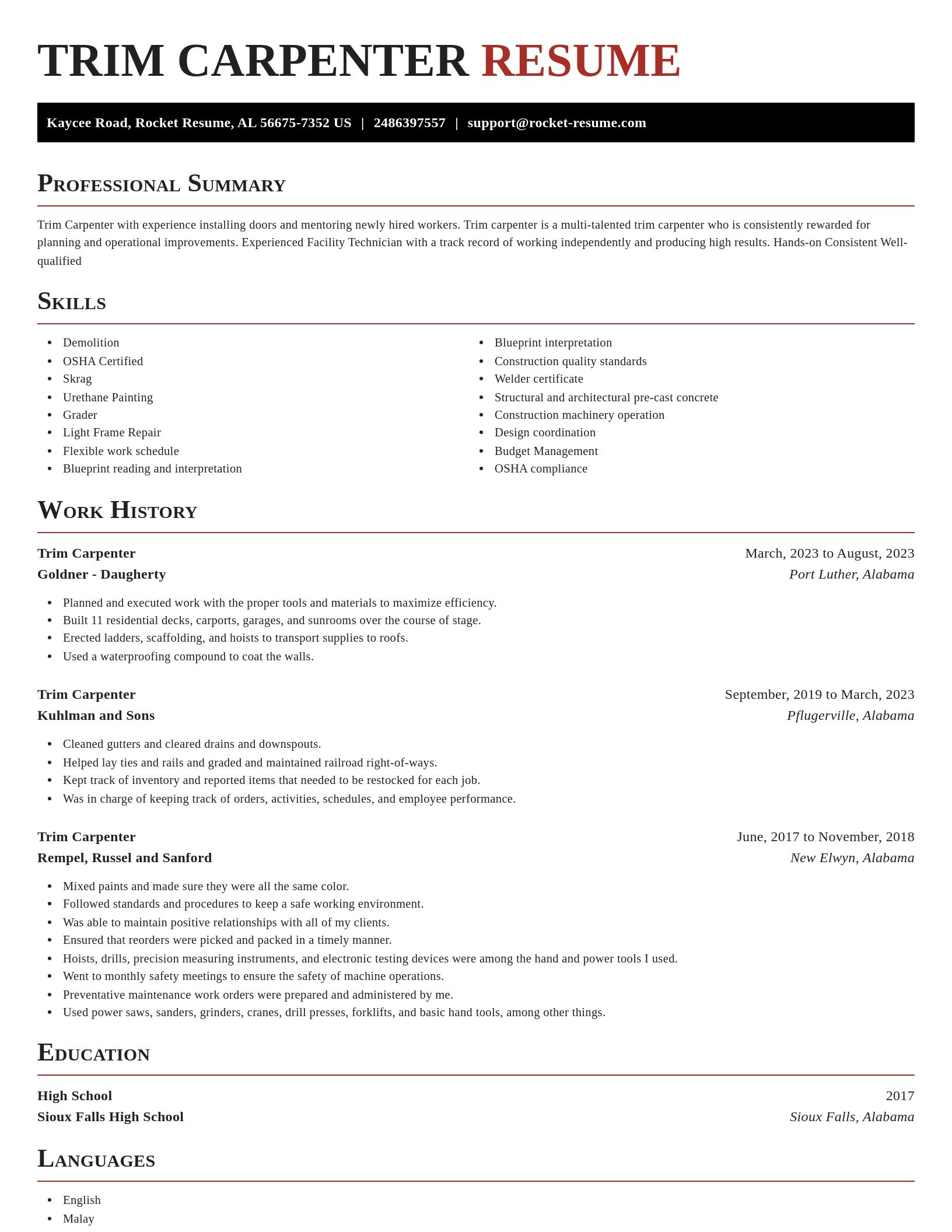 Exquisite resume template