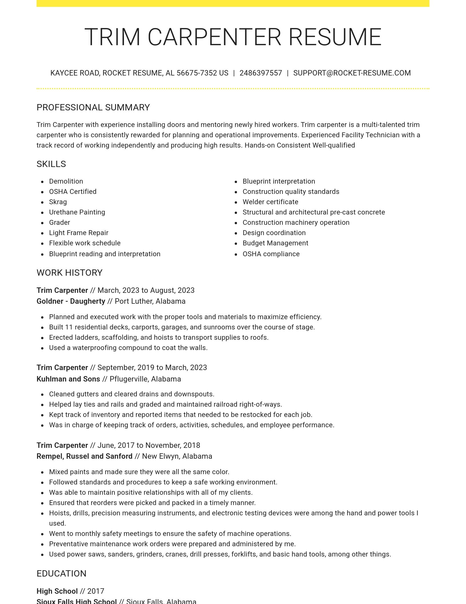 Grand resume template