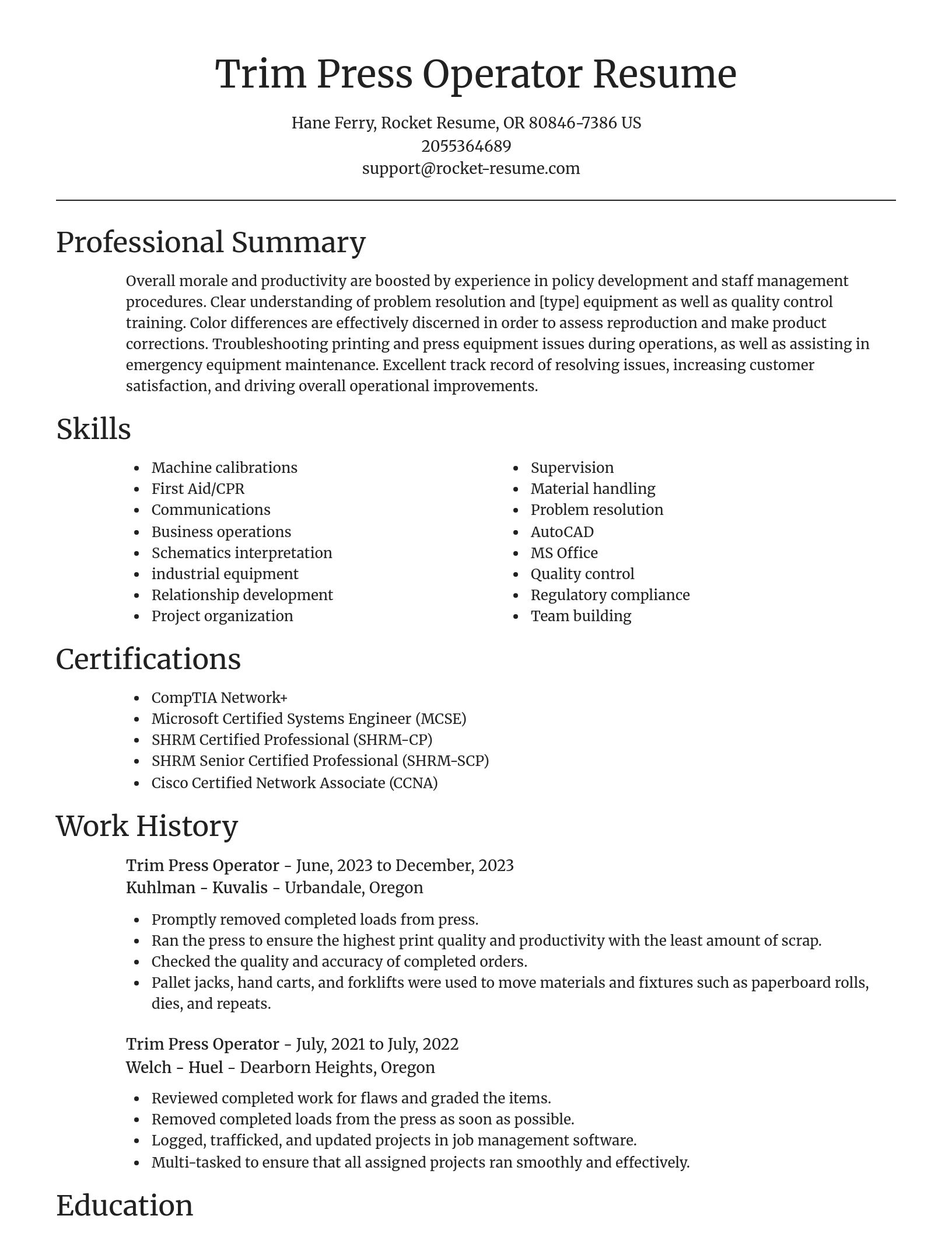 Focal Point resume template