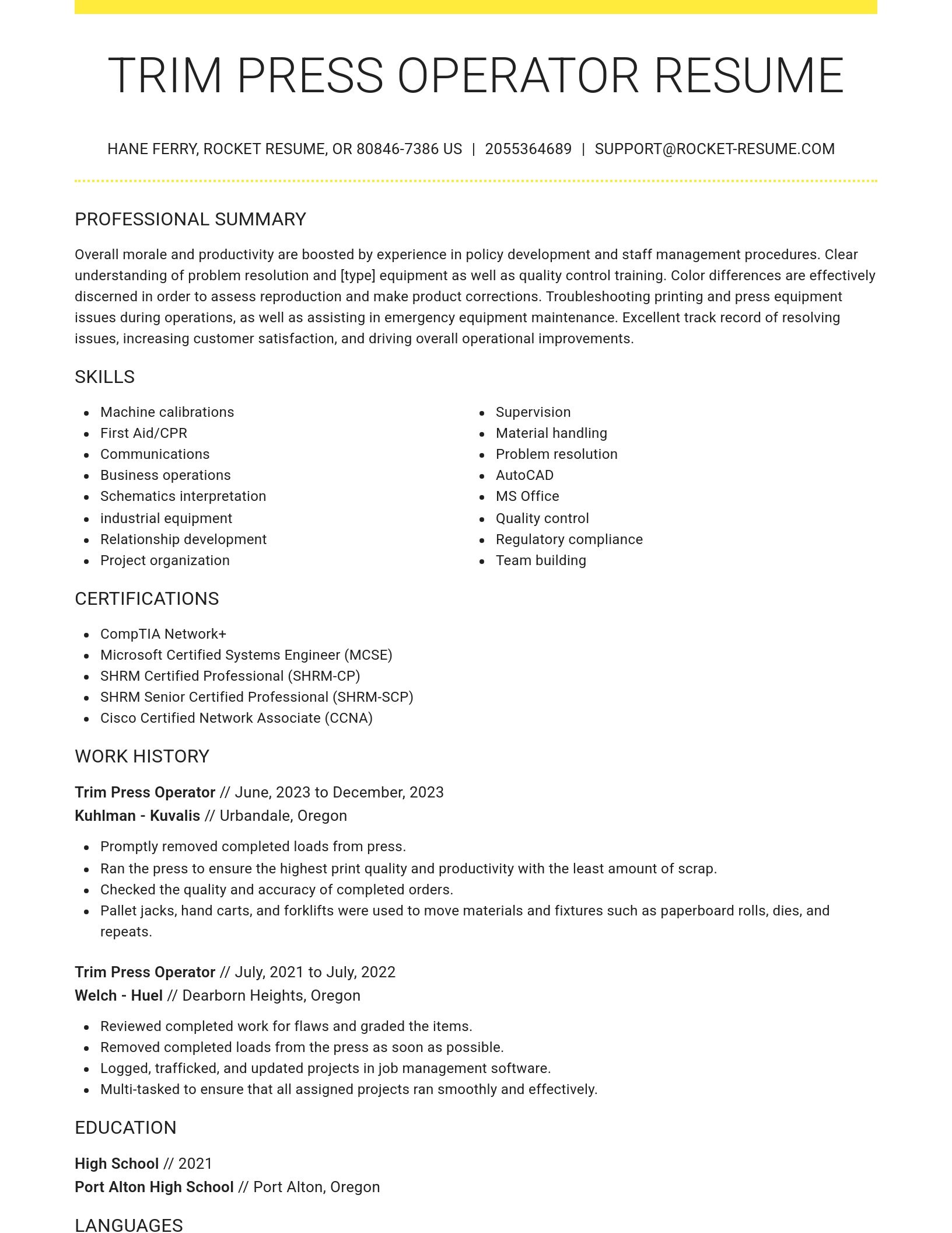 Grand resume template