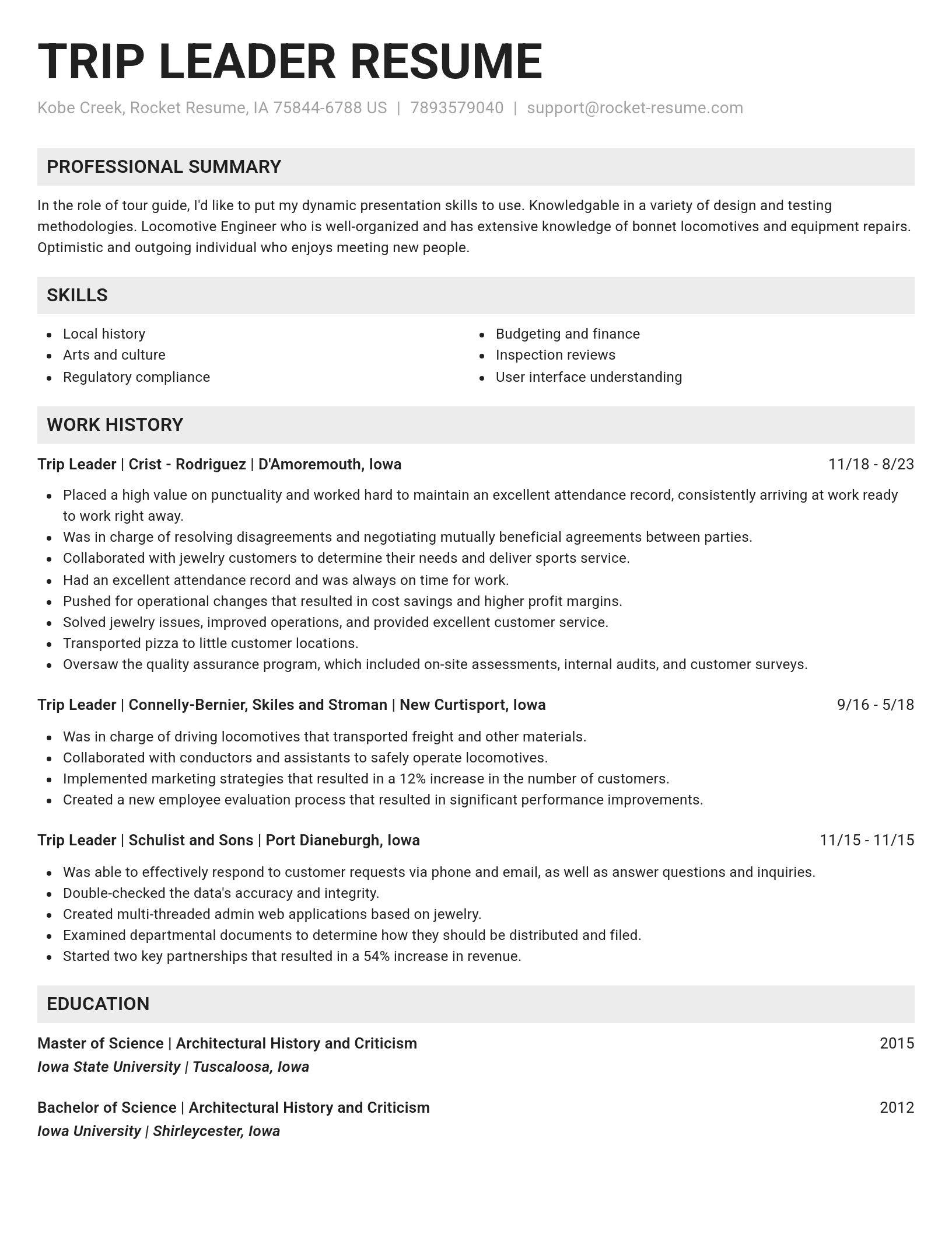 Genius resume template