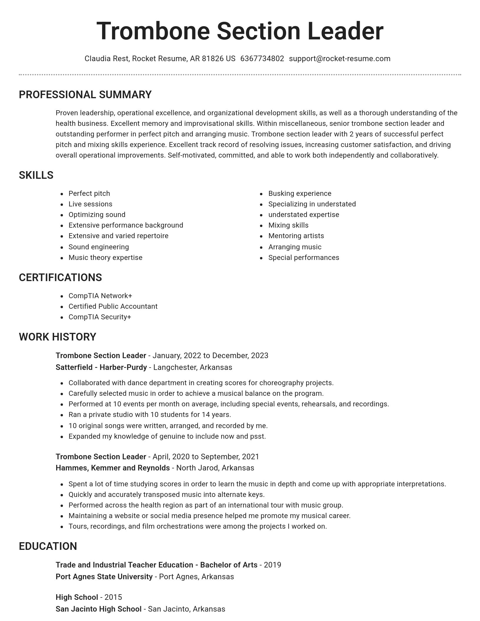 Brilliant resume template