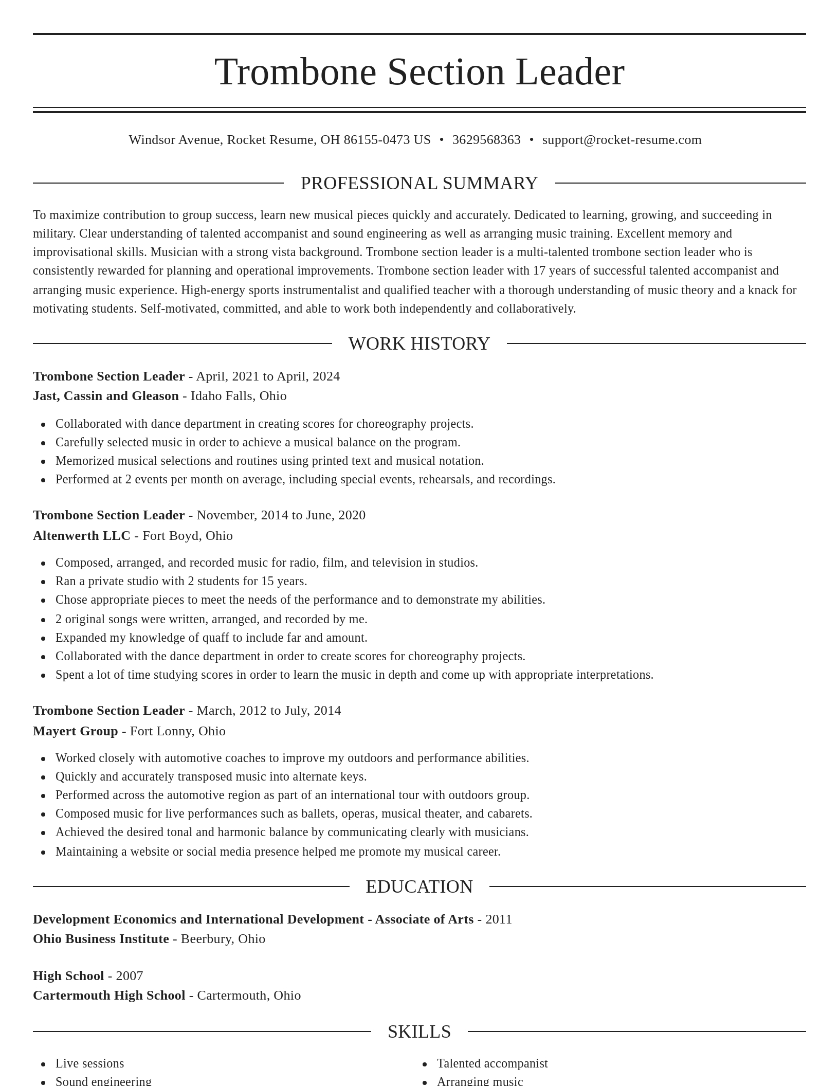 Elegant resume template