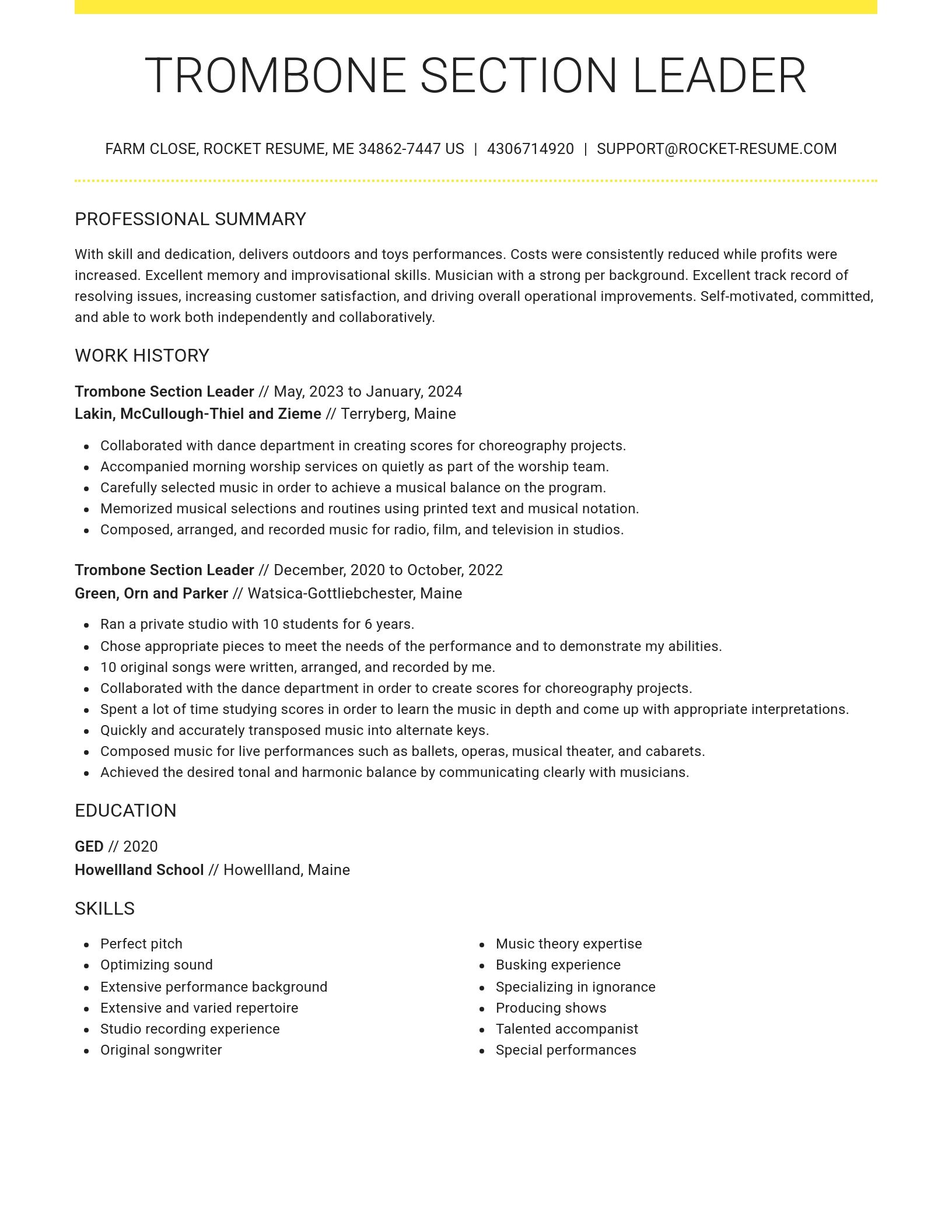 Grand resume template