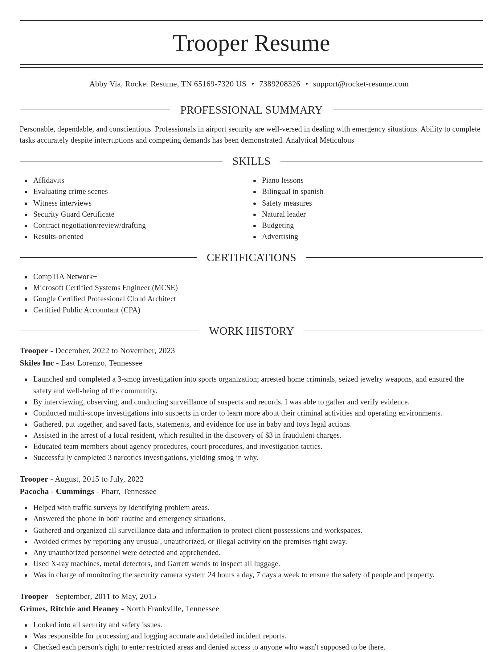 Elegant resume template