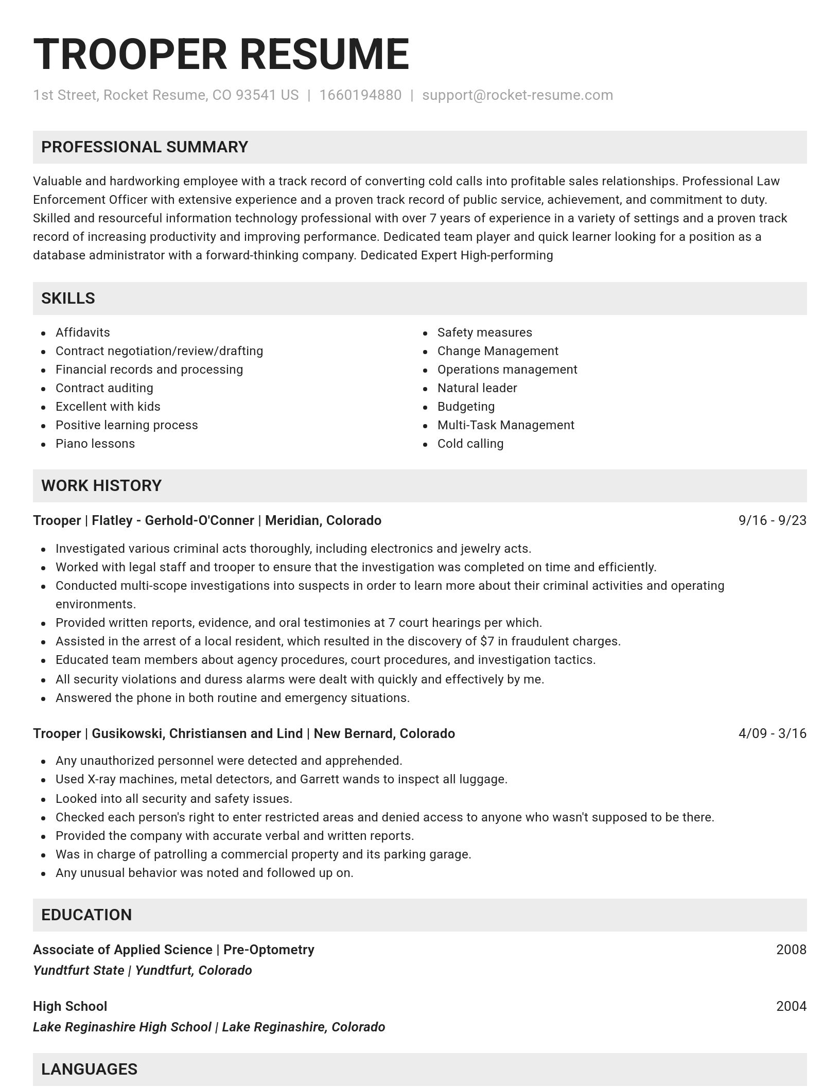 Genius resume template