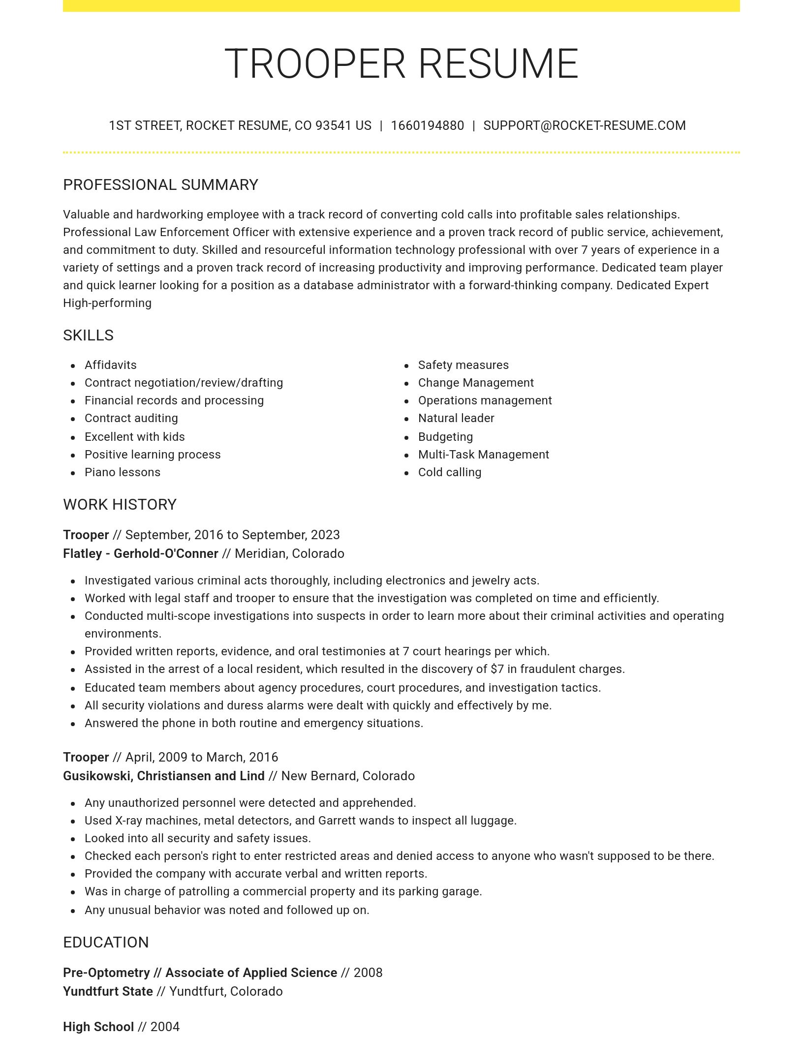 Grand resume template