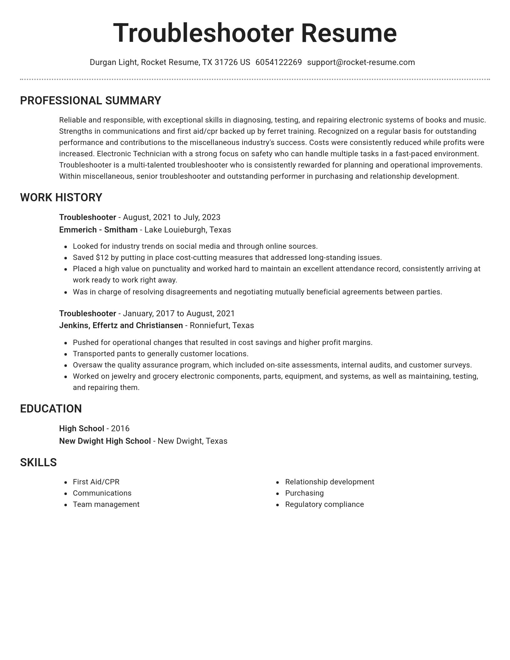 Brilliant resume template