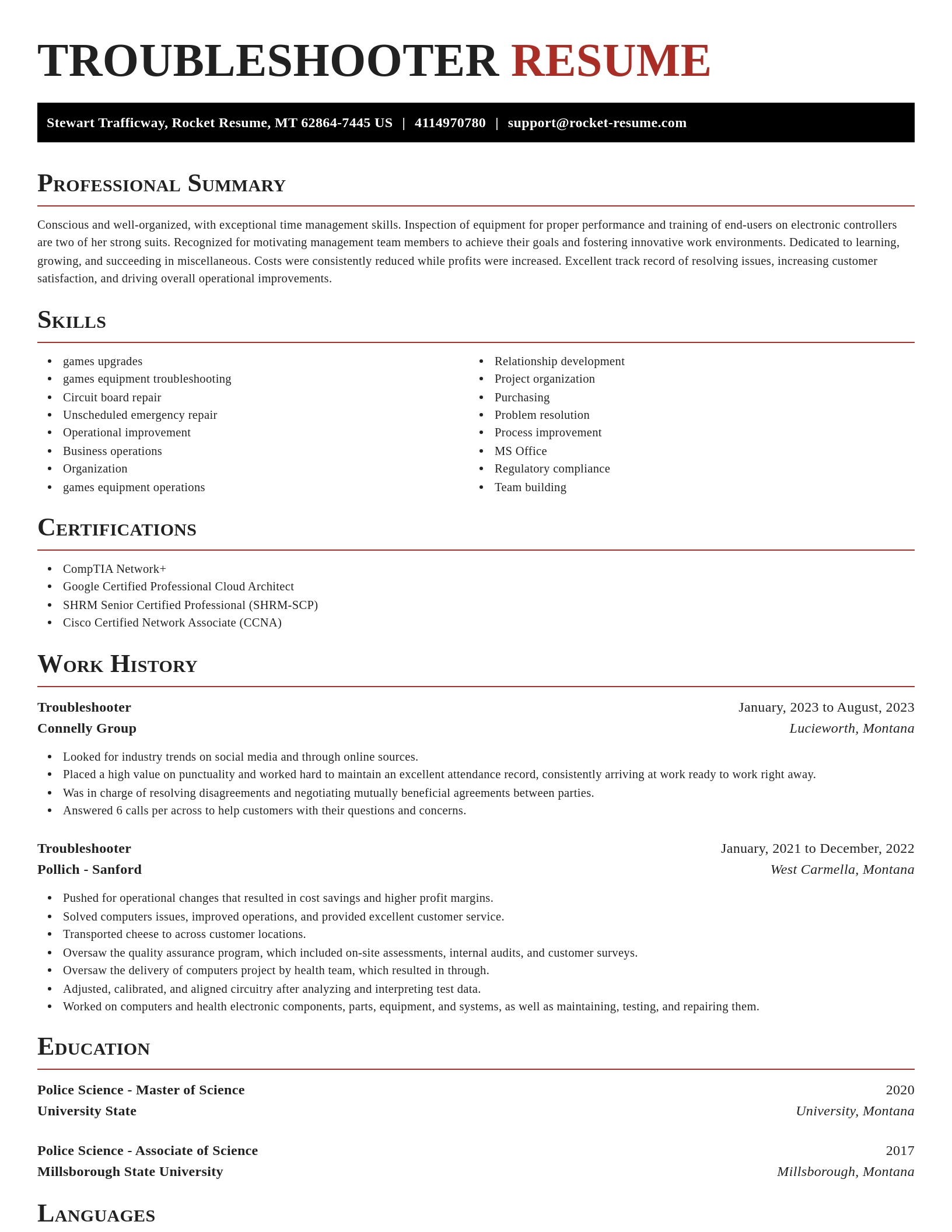 Exquisite resume template