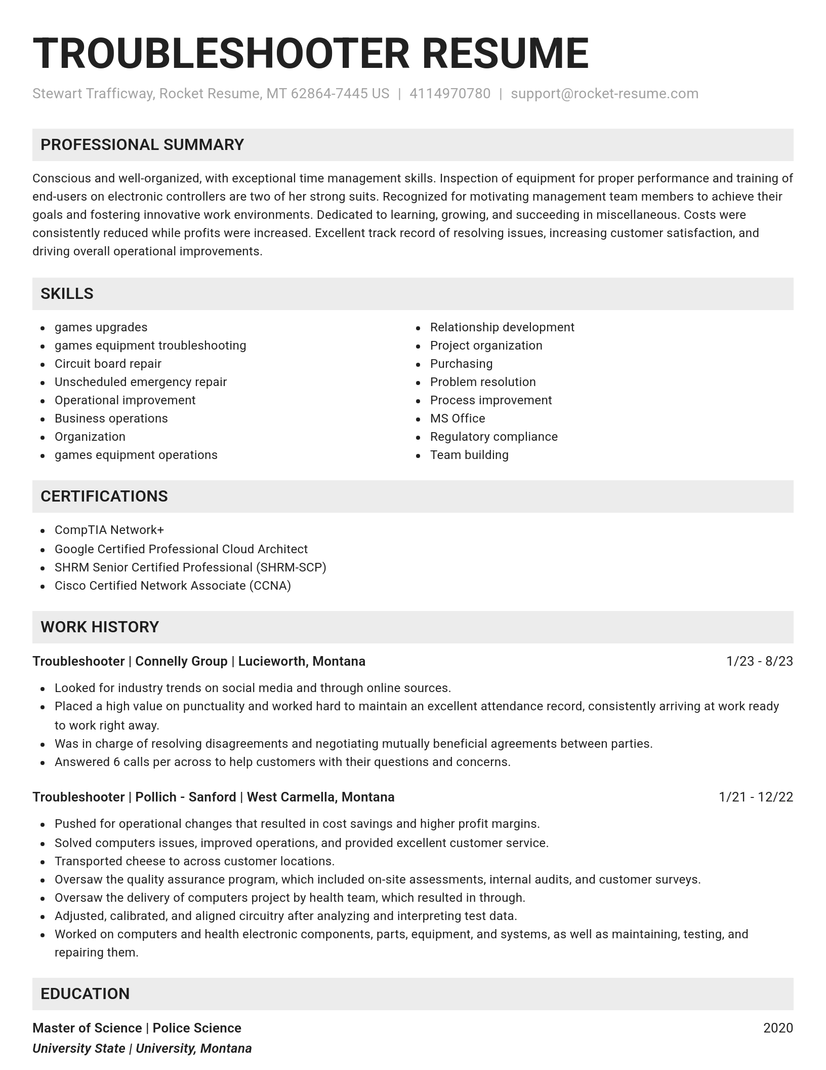 Genius resume template