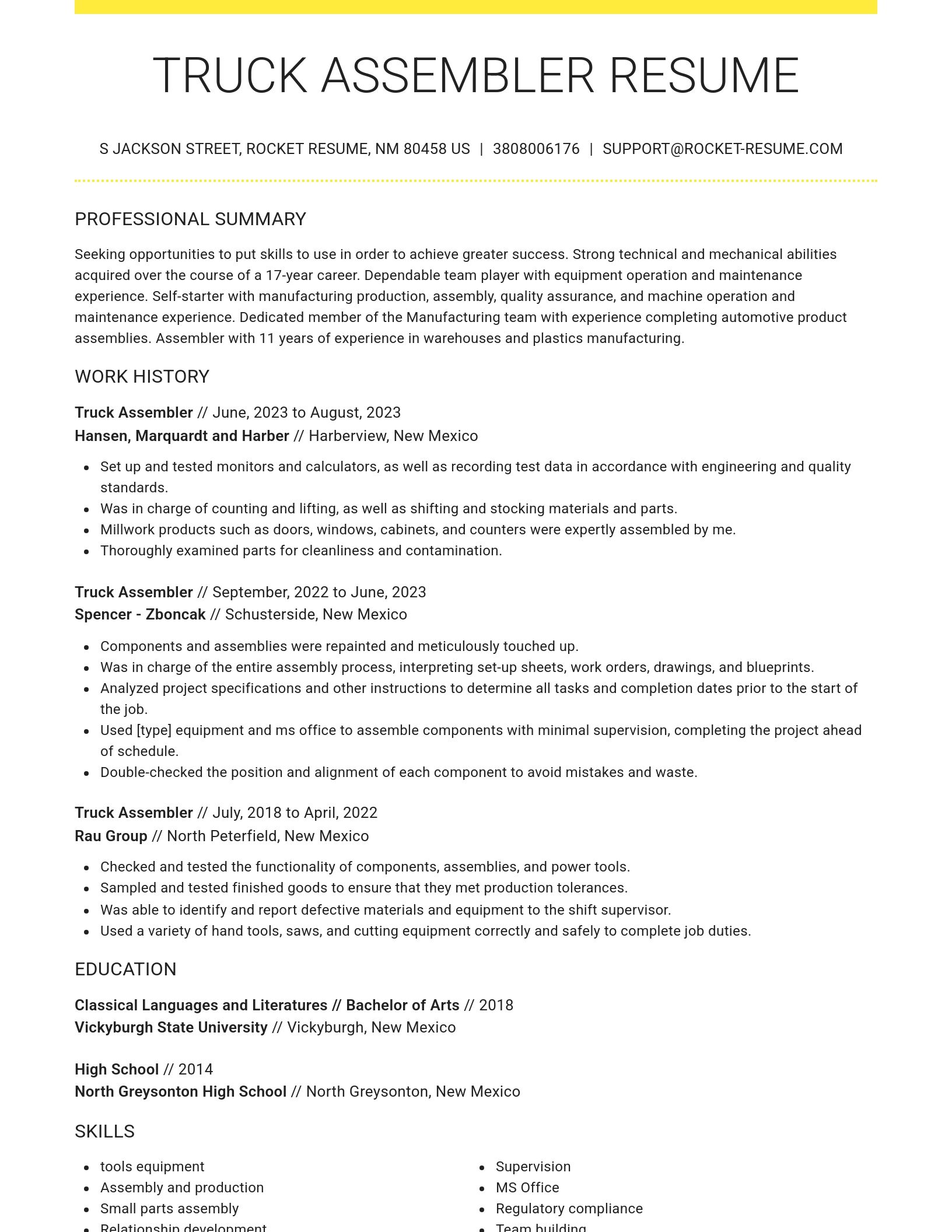 Grand resume template