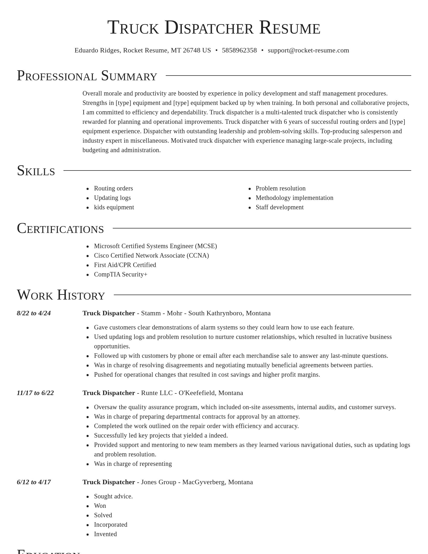Director resume template